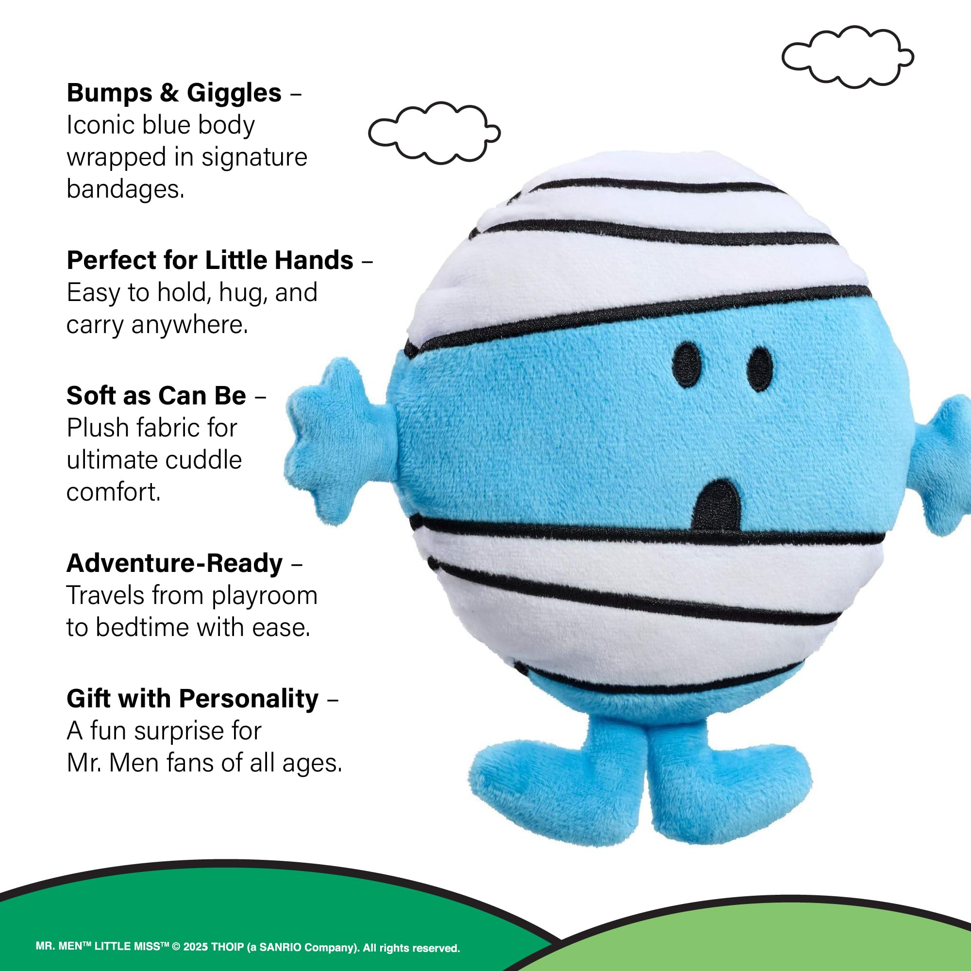 Rainbow Designs Mr Bump Small Plush Toy - Iconic Character Design | Huggably Soft Polyester