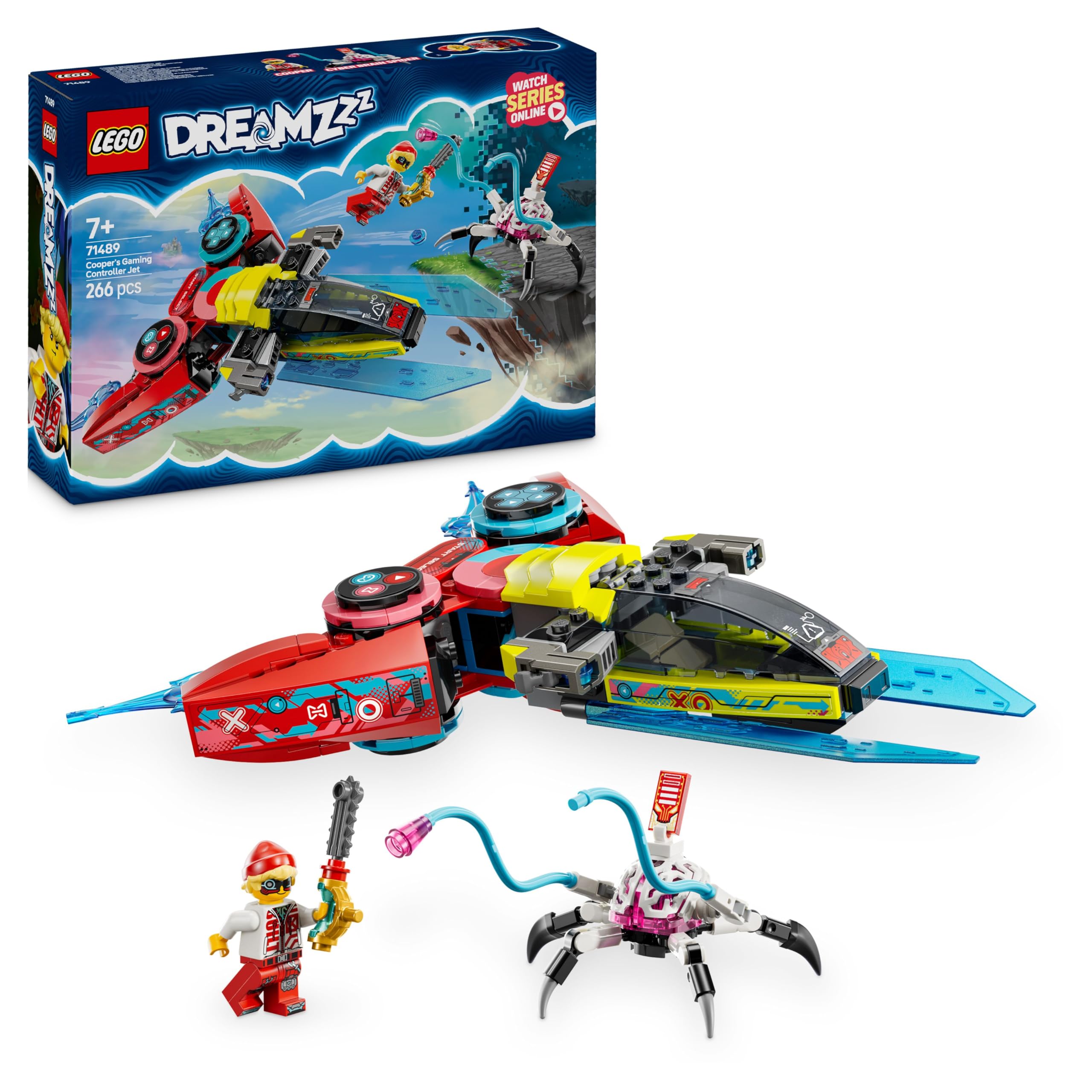 LEGO DREAMZzz 2in1 Cooper’s Gaming Controller Jet to Helicopter Set - 266-Piece Building Toy for Kids 7+
