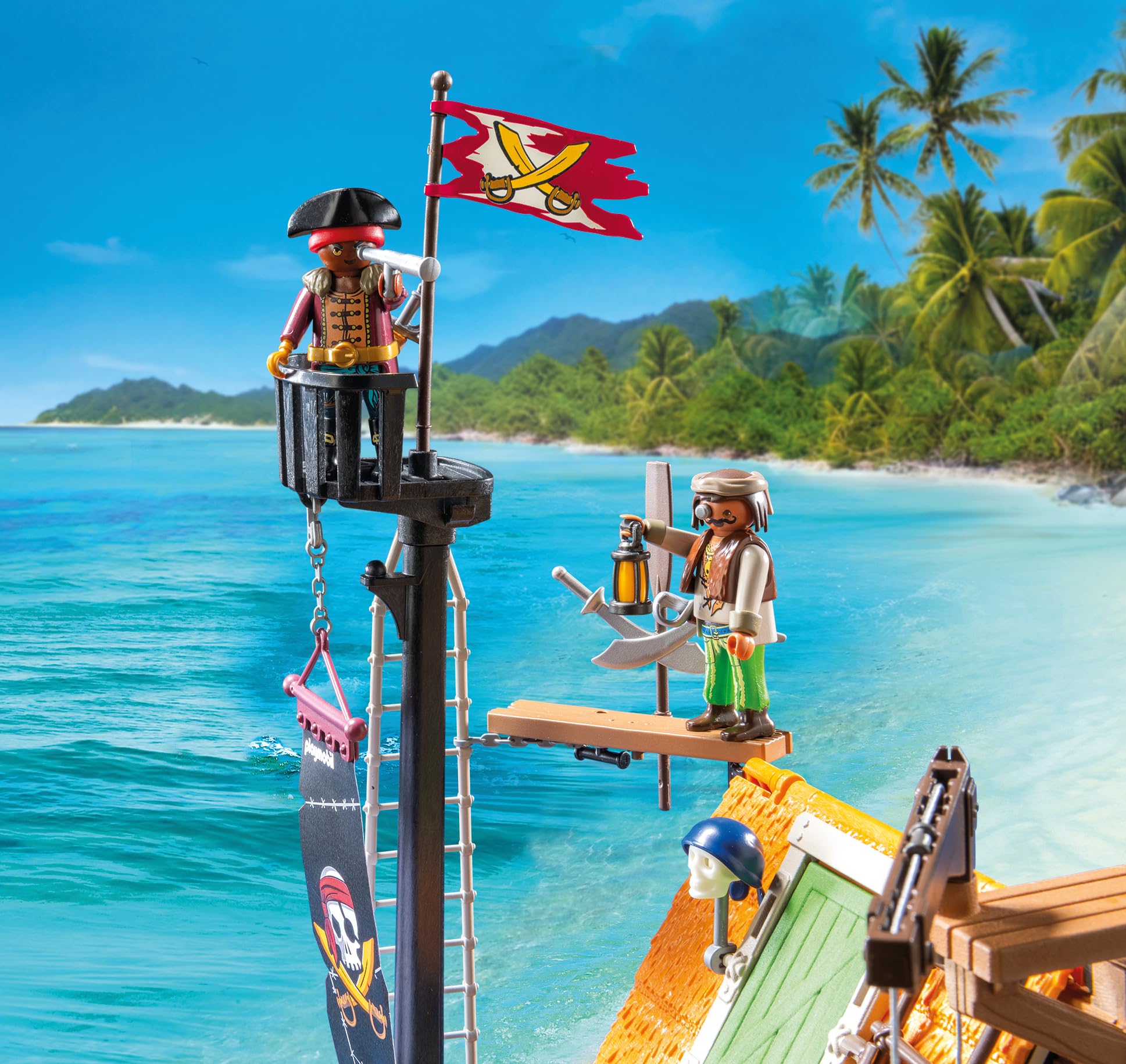 Playmobil Pirate Harbour with Prison Playset - Action Figures for Kids 4+ 2