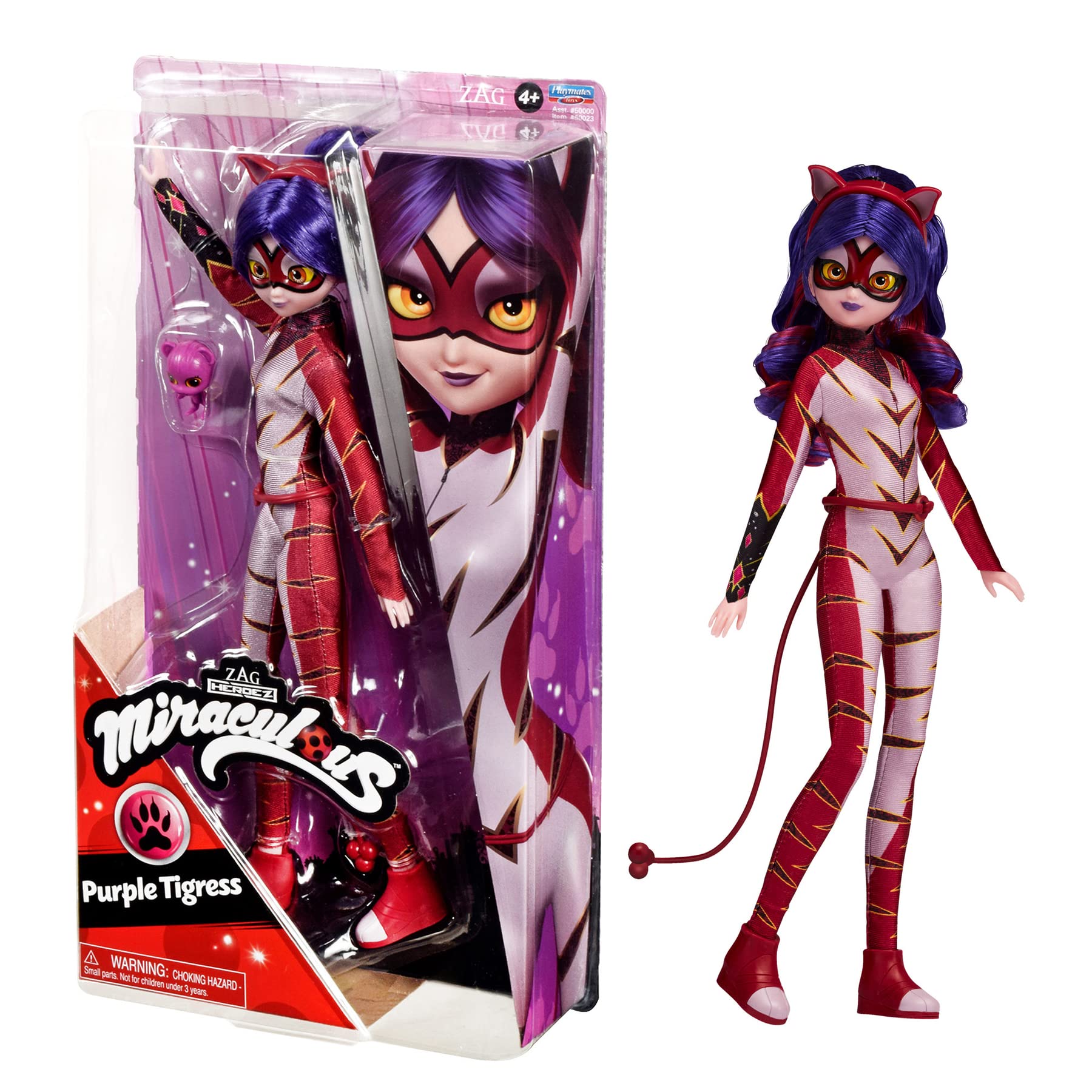 Miraculous Purple Tigress Fashion Doll - 26cm Articulated Figure with Kwami & Accessories | Bandai 1