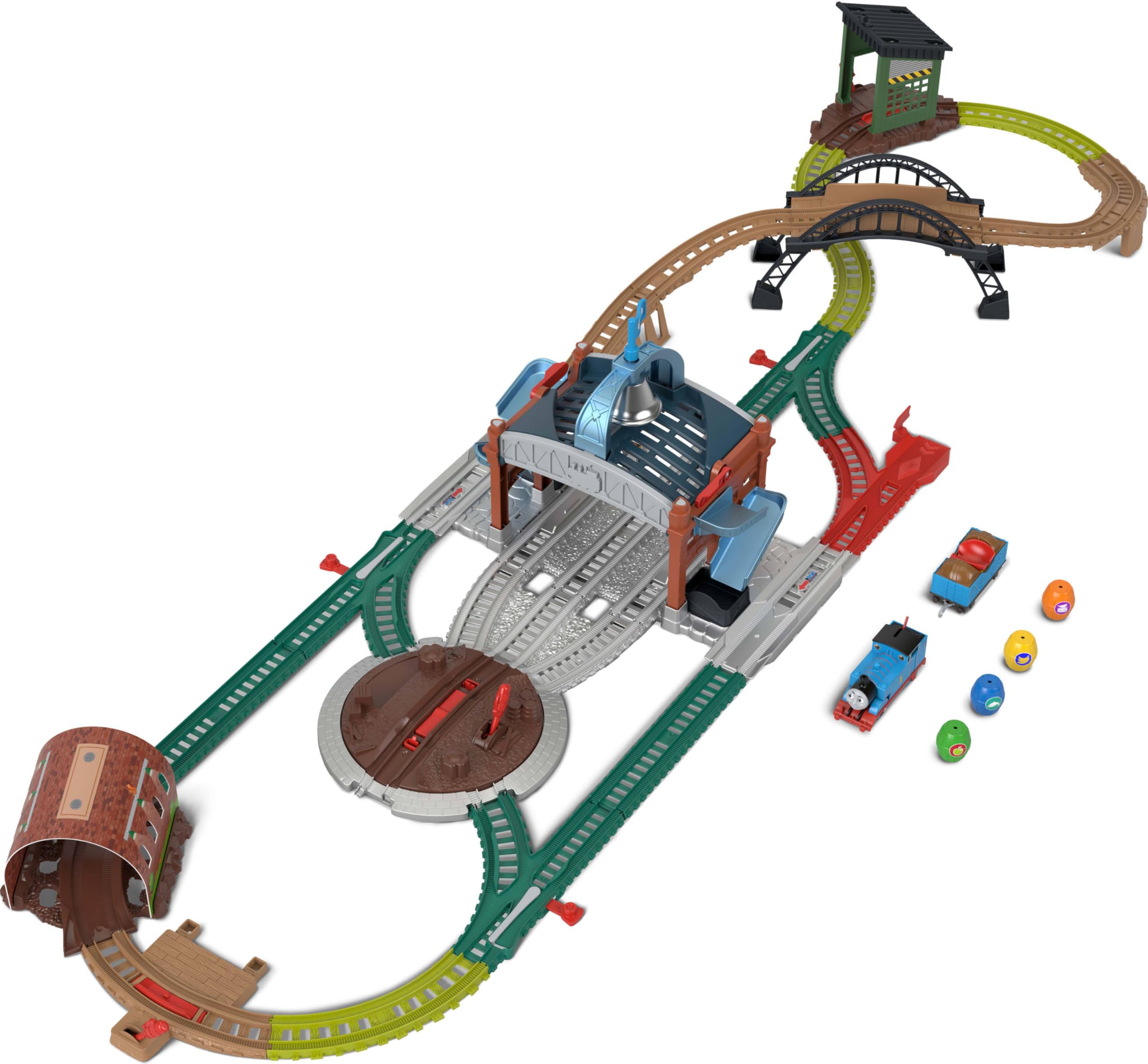 THOMAS & FRIENDS Load & Launch Barrel Delivery Set - Motorized Engine | 18ft Track | Ages 3+ | JGY30