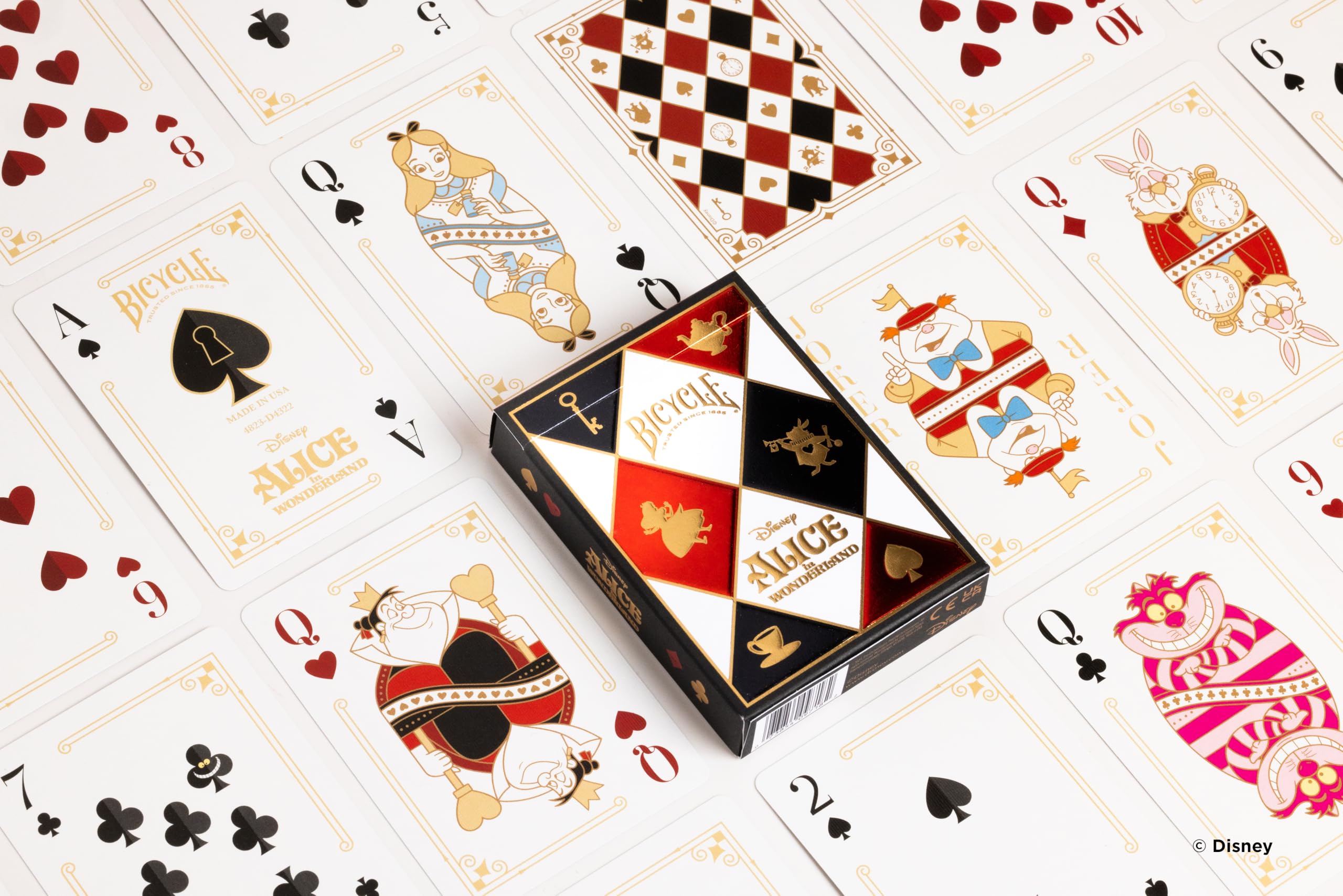 Bicycle Disney Alice in Wonderland Playing Cards - Custom Court Cards | Air Cushion Finish | Made in USA 4