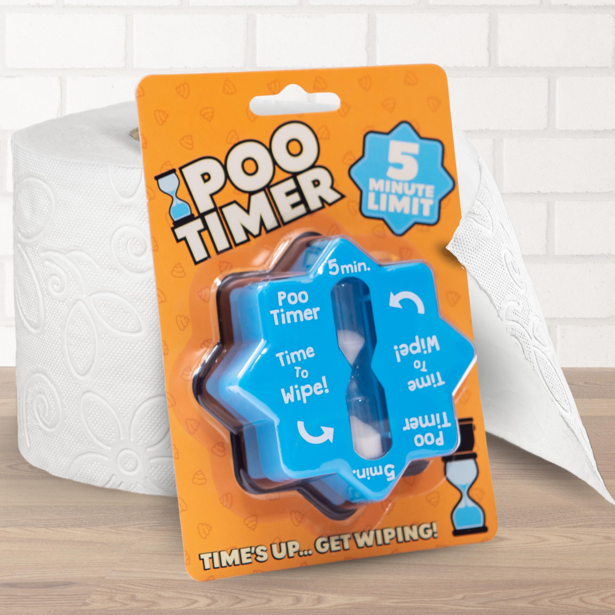 Boxer Gifts Poo Timer - Funny Bathroom Timer for Men | Blue Plastic | 5 Minute Duration