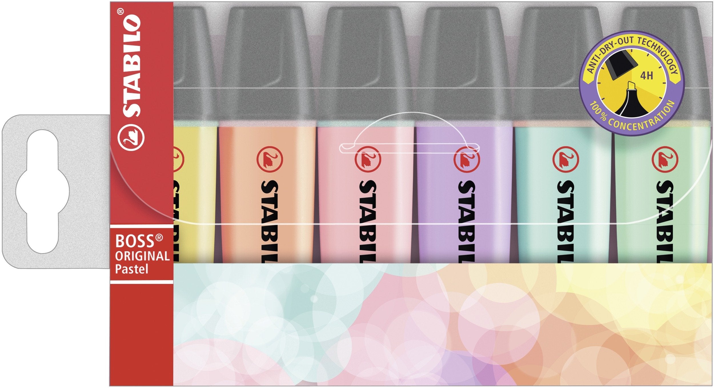 STABILO BOSS ORIGINAL Pastel Highlighter - 5 x Pack of 6 Colors | Anti-Dry Out Technology