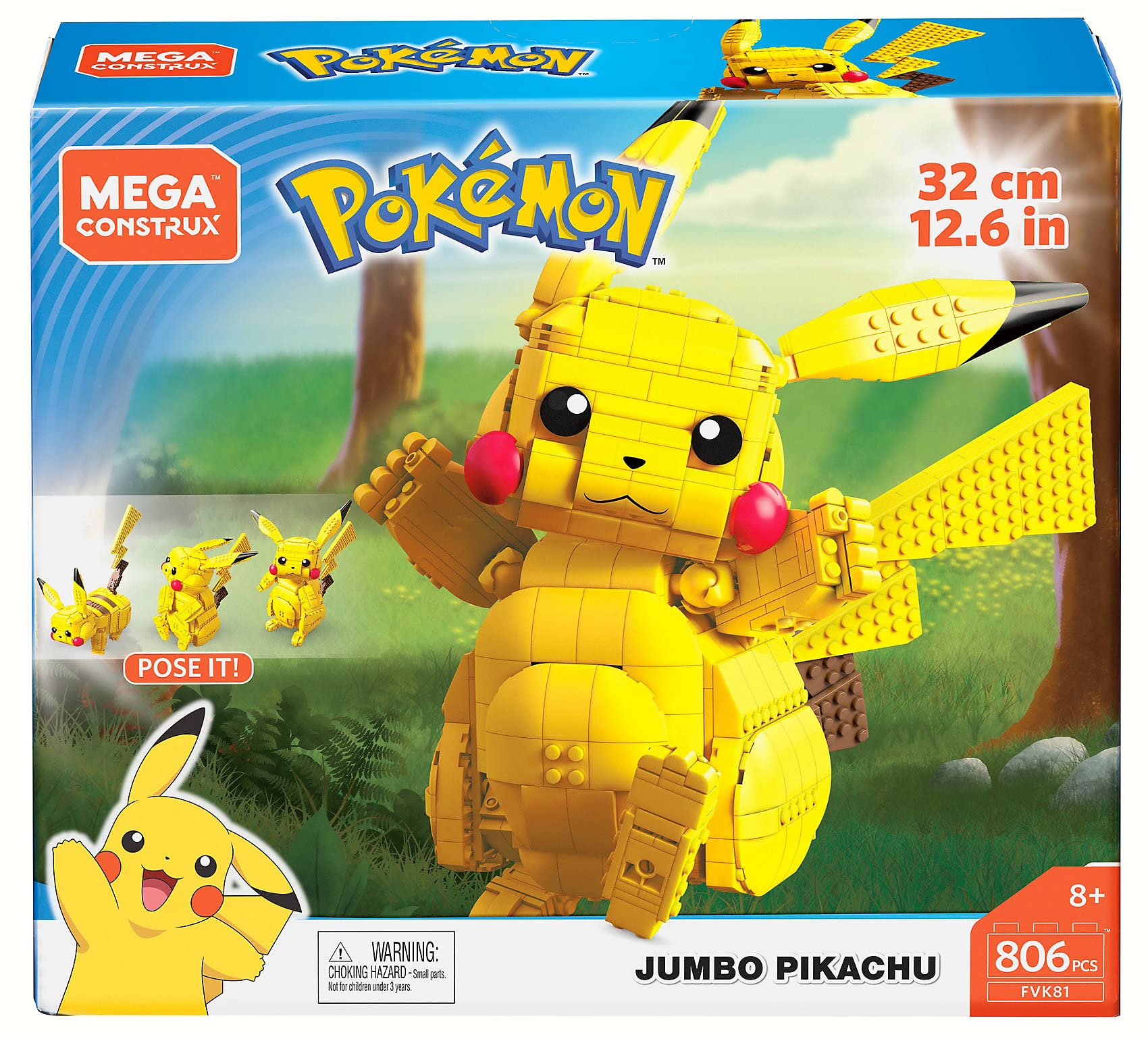 Mattel Mega Construx Pokemon Jumbo Pikachu – Bauset für Kinder ab 6 Jahren 6