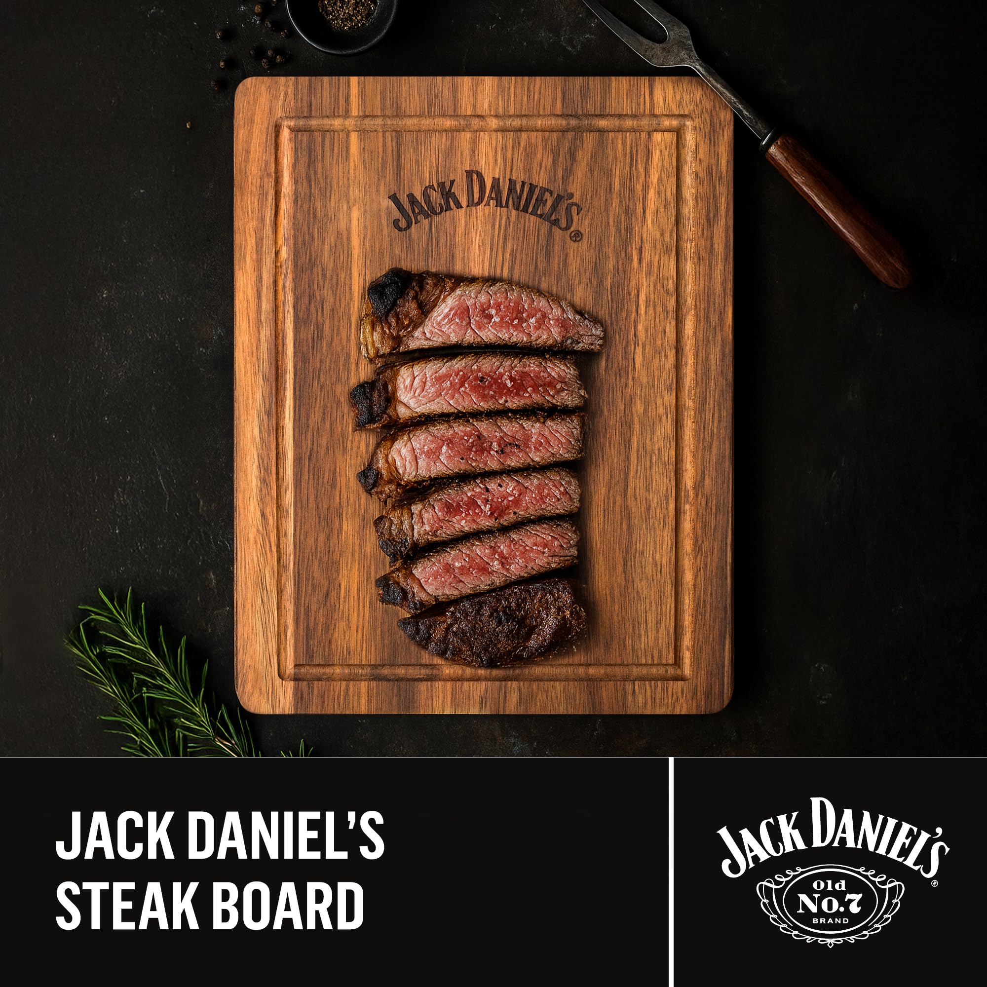 Jack Daniels - Steak Spice Set with Wooden Board & Basting Brush 12
