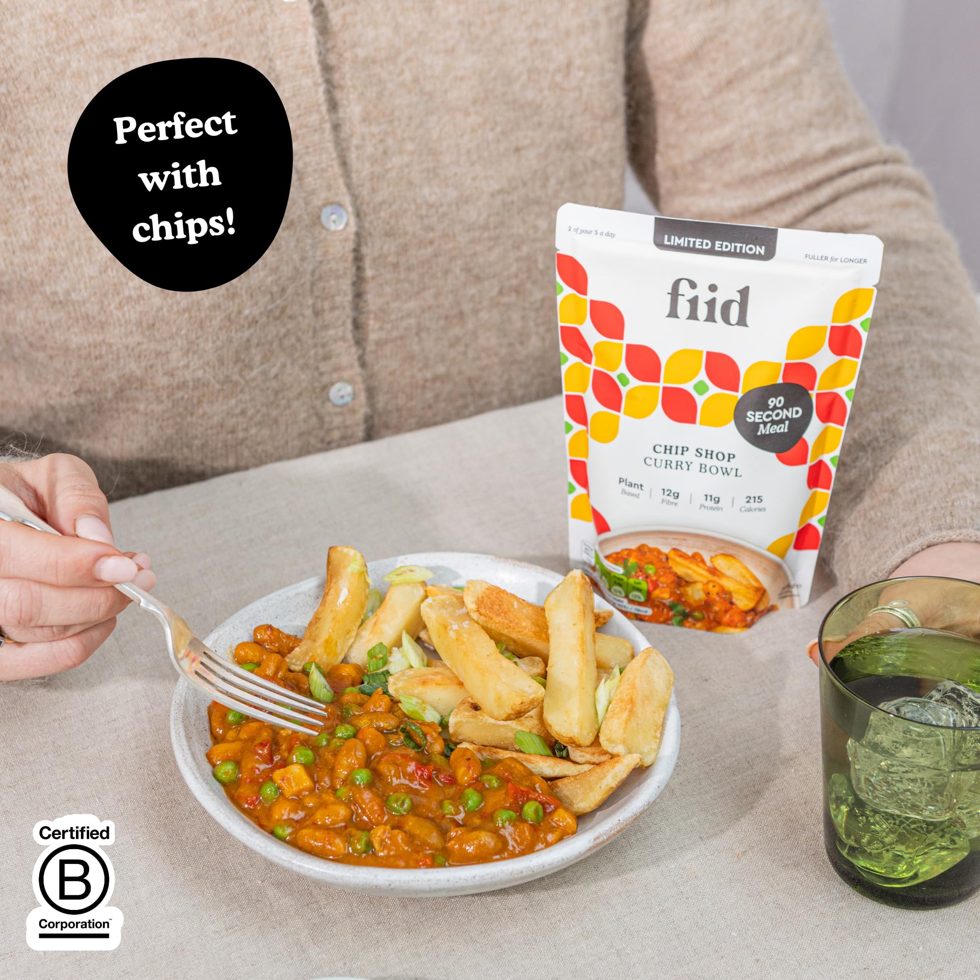 Fiid 100% Natural Vegan Microwave Ready Meals 3-Flavour Multipack 16