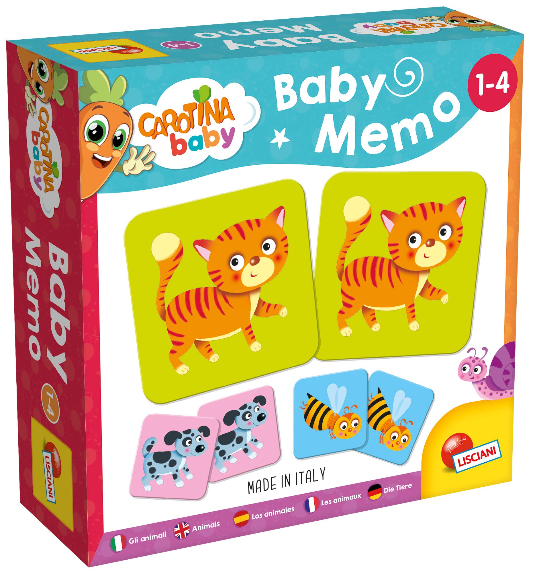Lisciani Carotina Baby Memory Game, Animals (Model 80045)