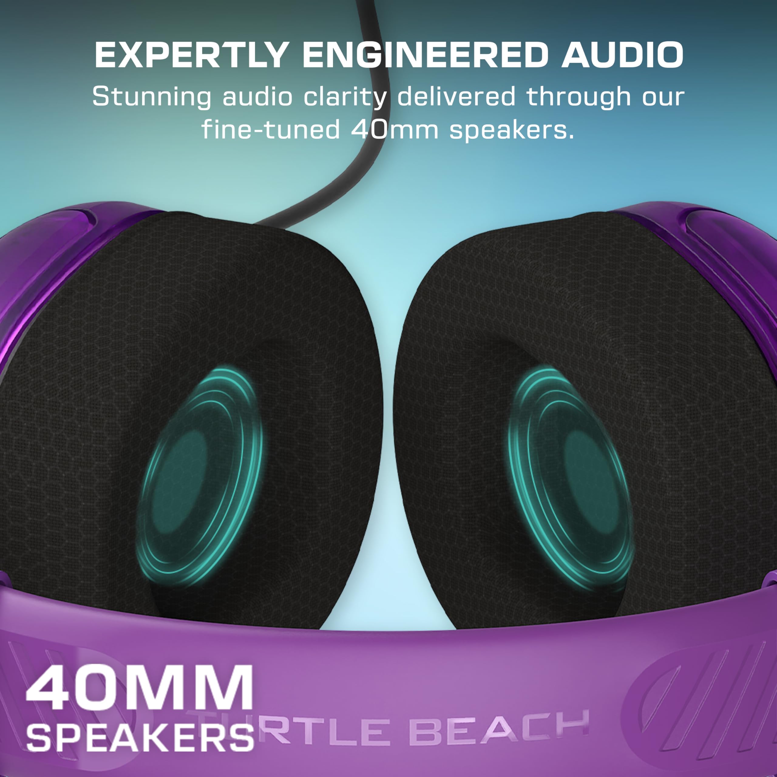 Turtle Beach Airlite Fit Wired Gaming Headset - Ghost Purple | Nintendo Licensed | Lightweight 2