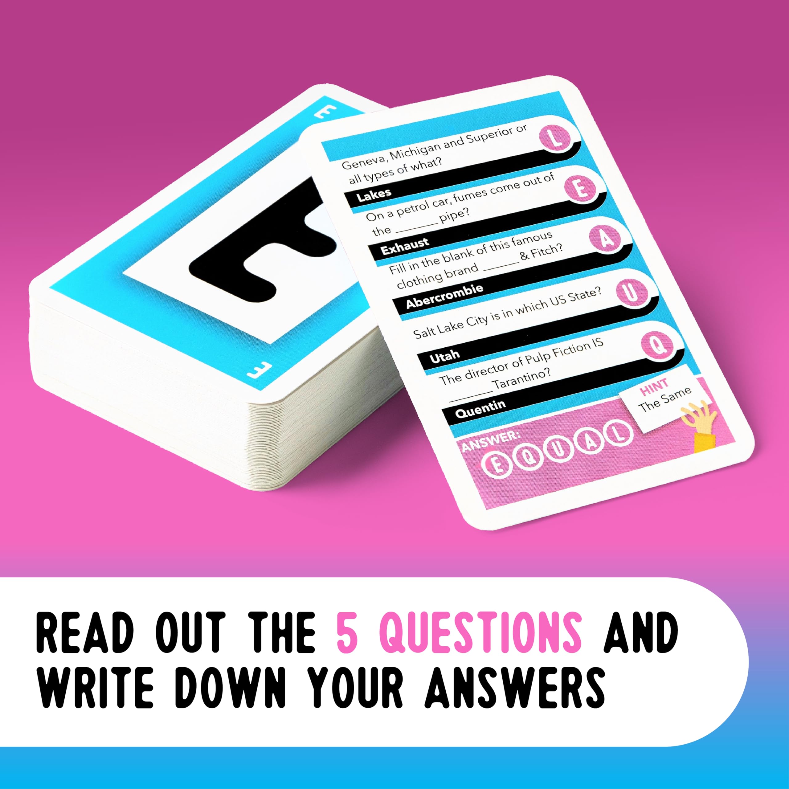 Format Games Ansagrams Trivia Card Game 3