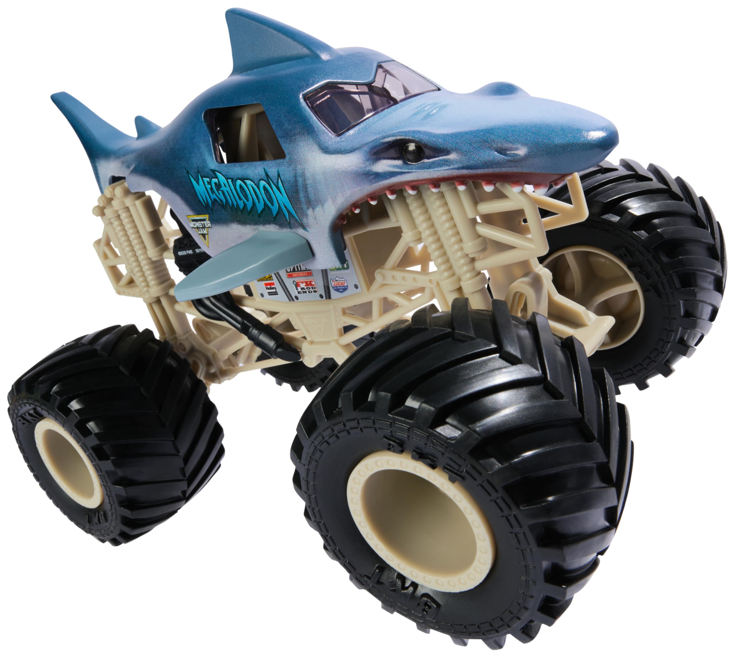 Monster Jam Megalodon Monster Truck - 1:24 Scale Die-Cast Vehicle for Kids 8