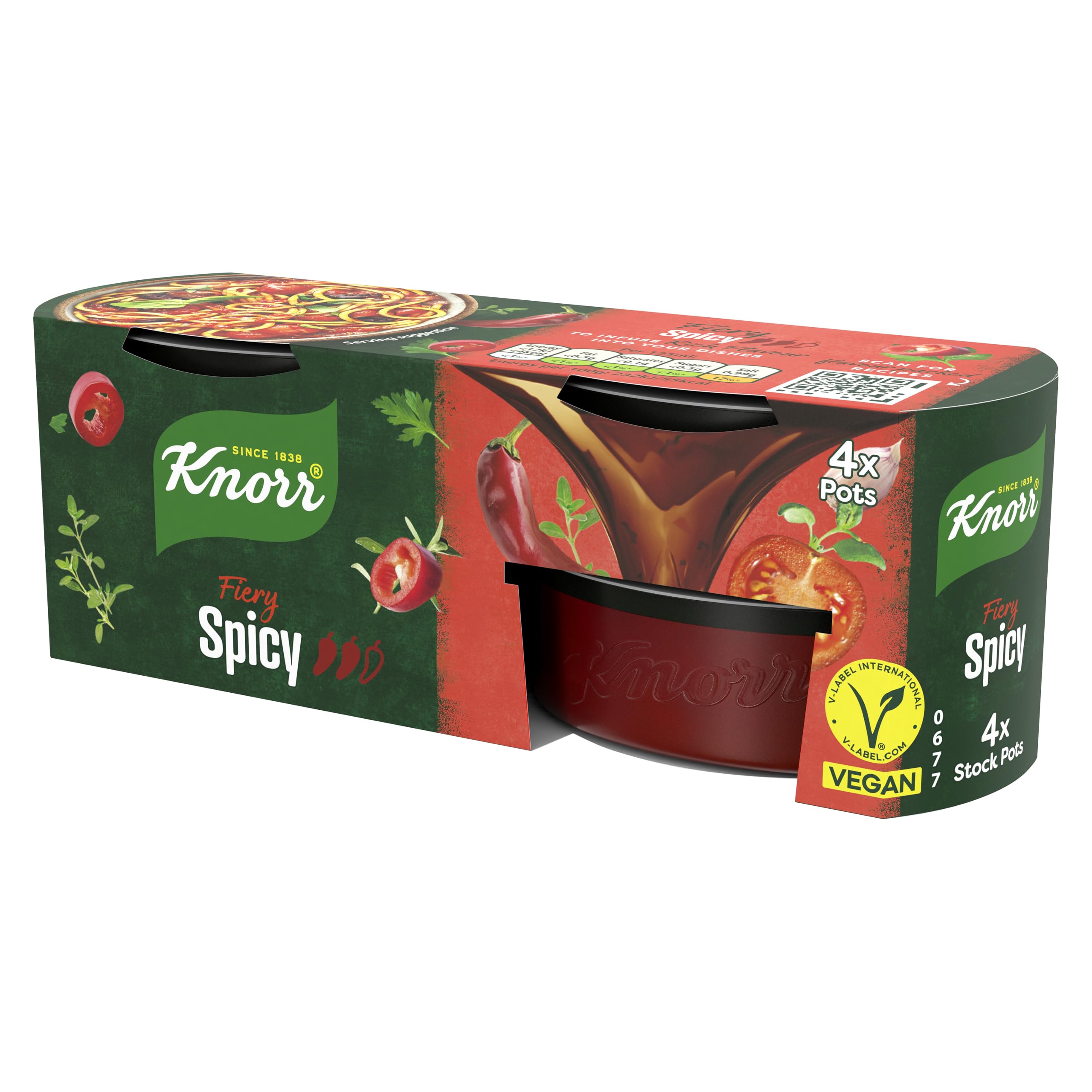 Knorr Hairy Bikers Spicy Stock Pot - Pack of 4 Vegan & Gluten-Free Stock Pots 4