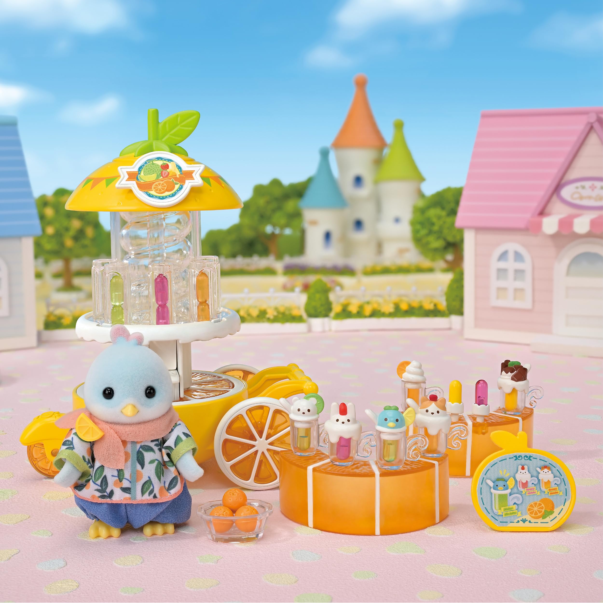 Sylvanian Families Citrus Bird Juice Stand Playset | Figure Included | Ages 3+ 2