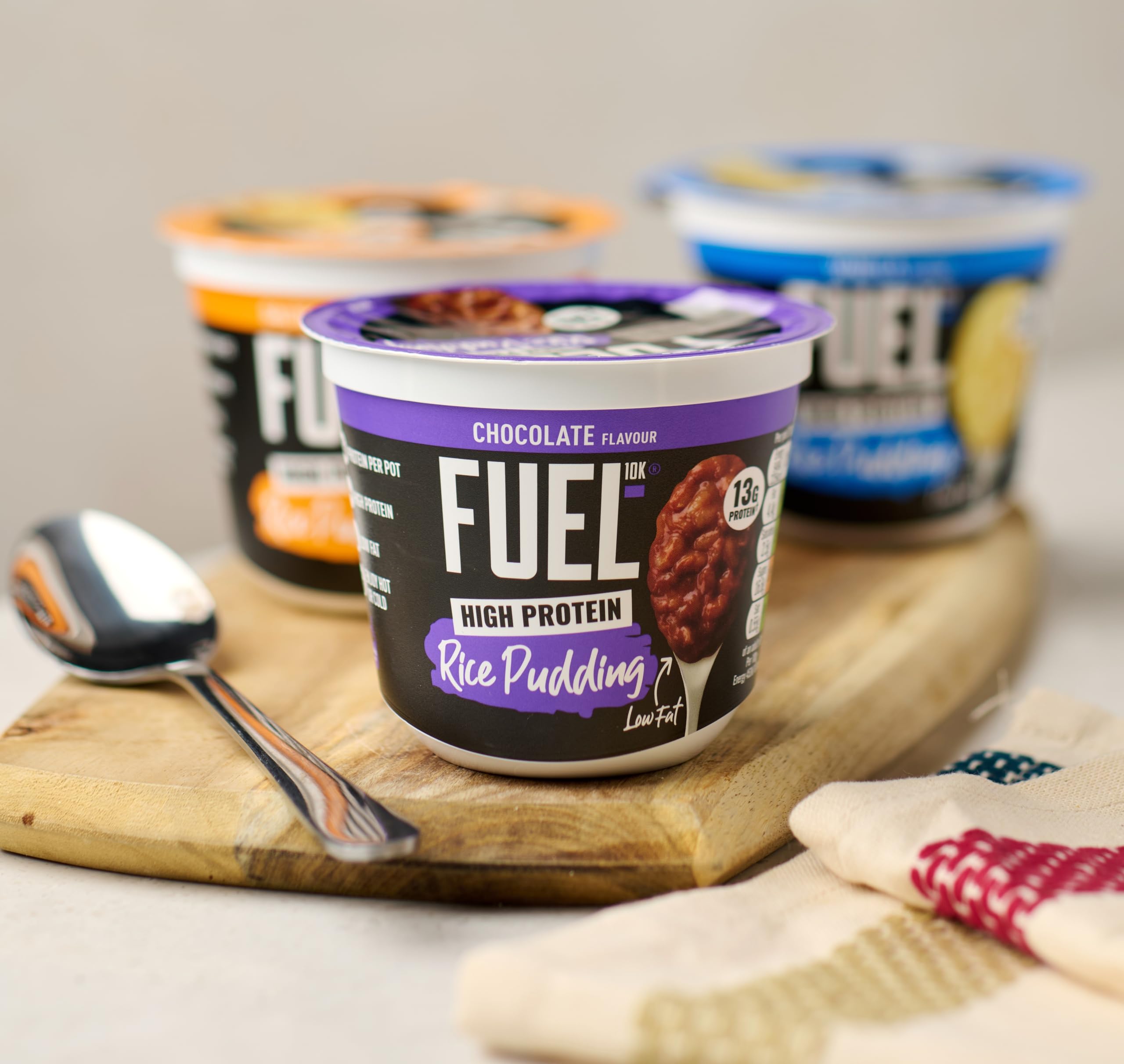 FUEL10K Chocolate High Protein Rice Pudding - 210g Pots, Pack of 6 6