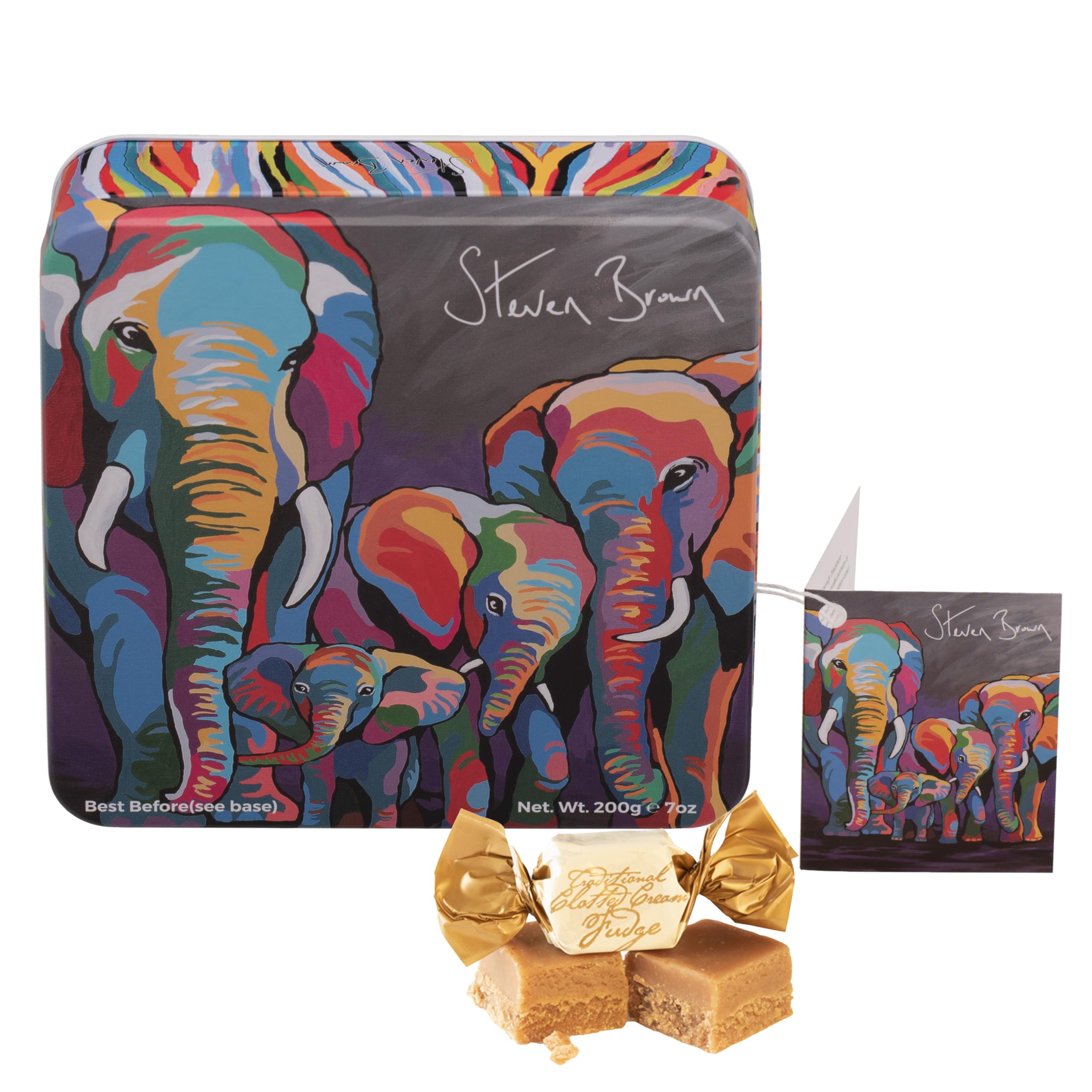 Allan and Jackie McZoo Clotted Cream Fudge Square Tin by Gardiners of Scotland