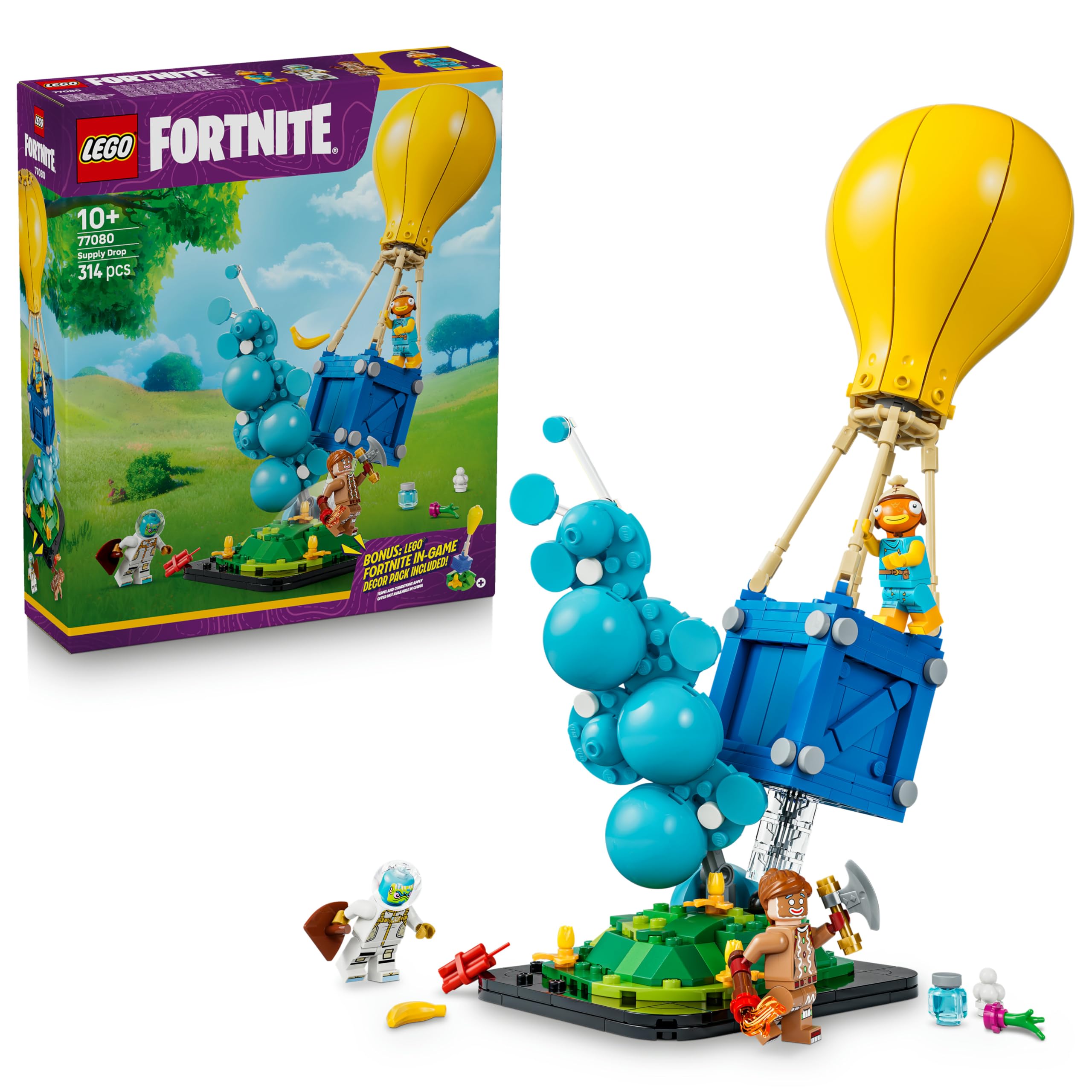 LEGO Fortnite Supply Drop Building Set 77080 | 3 Minifigures | Ages 10+