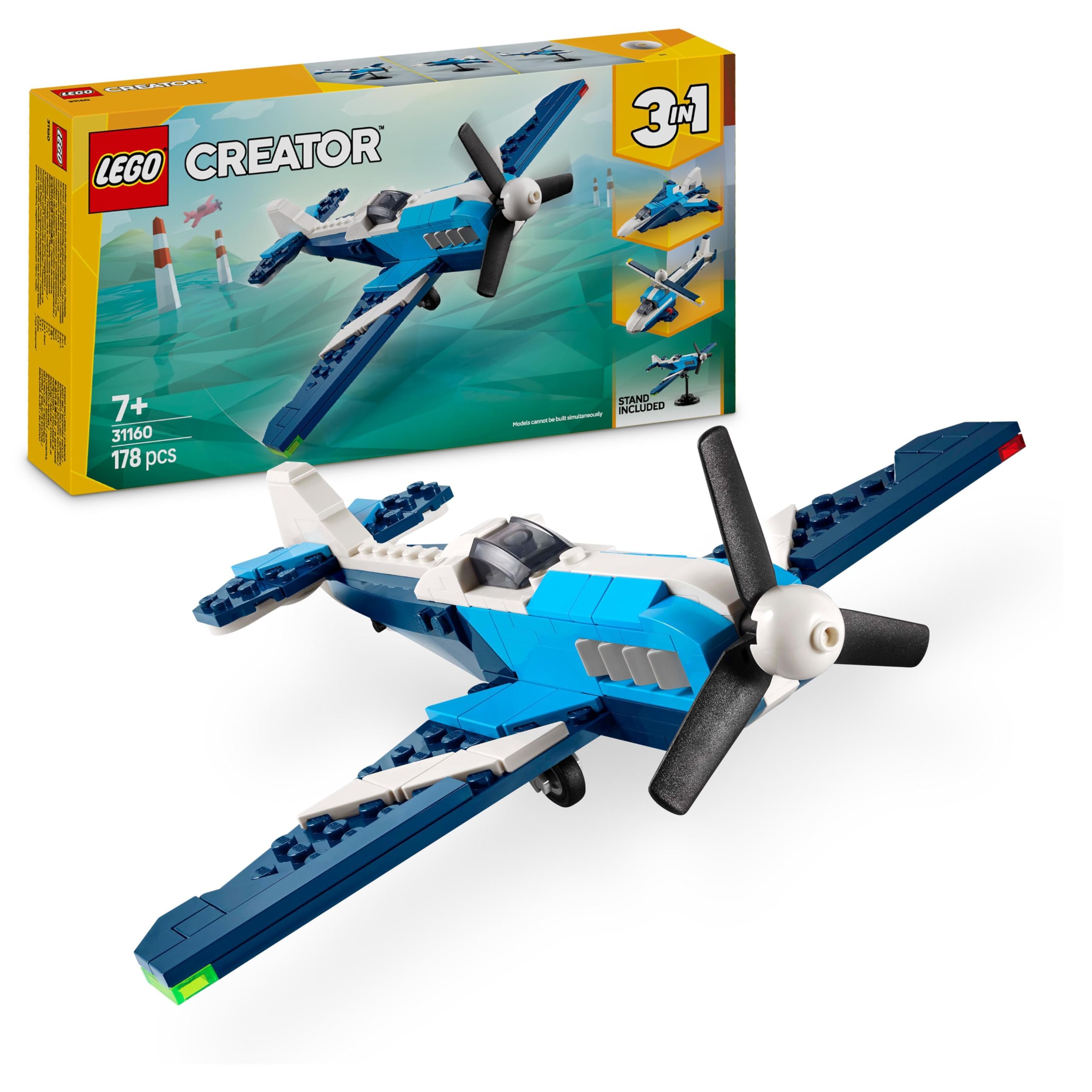 LEGO Creator 3in1 Aircraft: Race Plane Toy - Builds into Jet or Helicopter 1