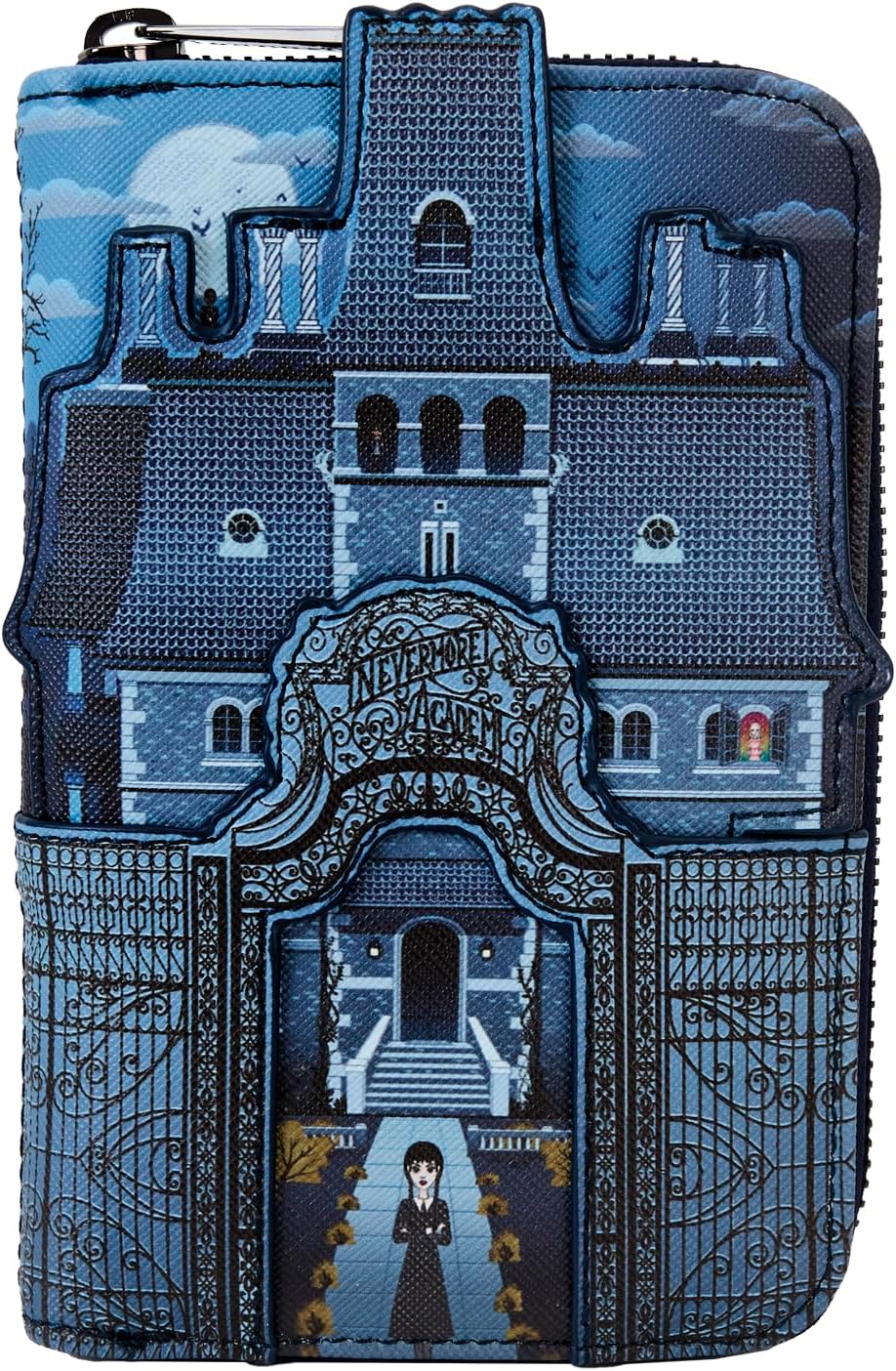 Loungefly Wednesday Nevermore Academy Castle Zip Around Wallet (WEDWA0003)