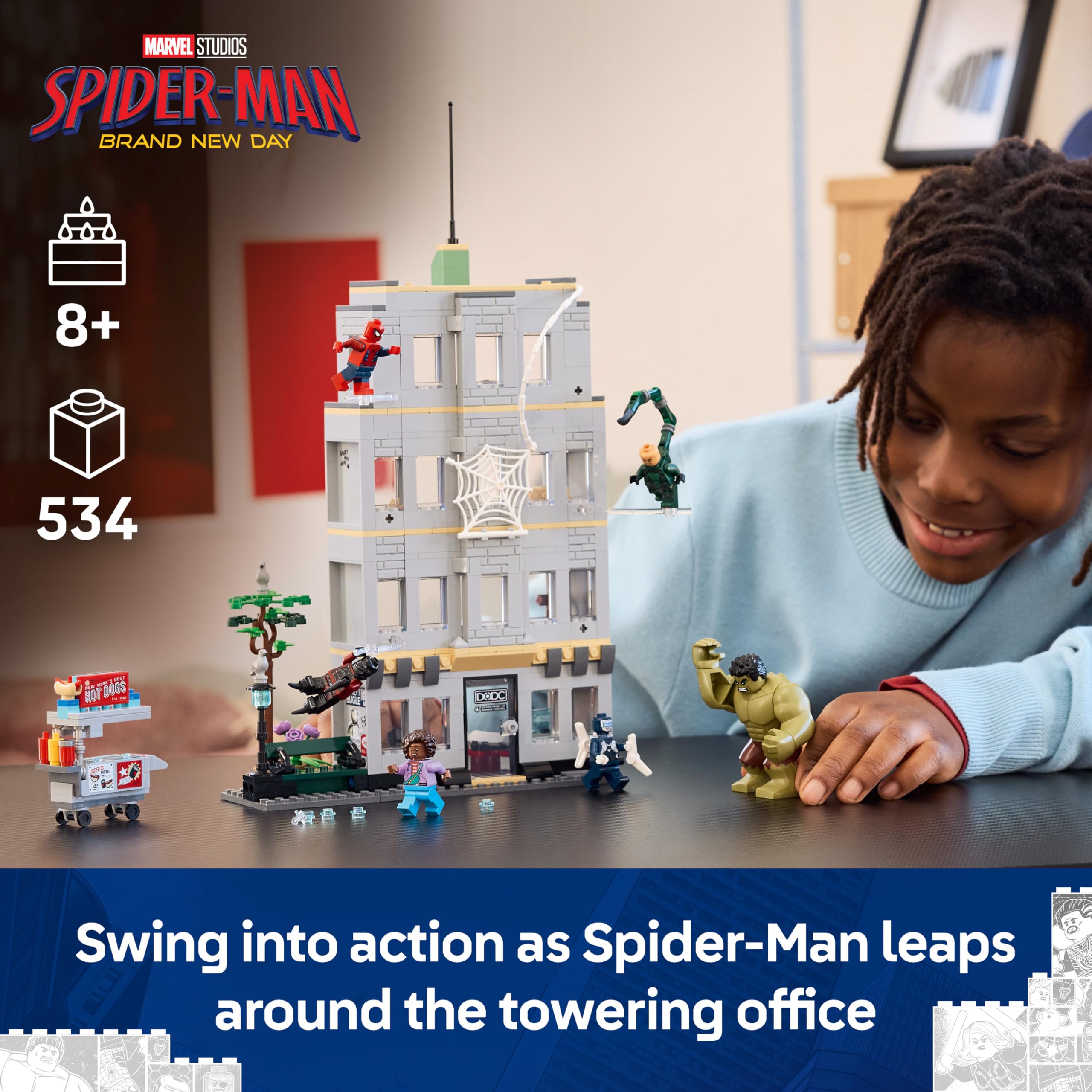 LEGO Marvel Spider-Man vs. Hulk Epic Clash Building Set 76350 for Ages 8+