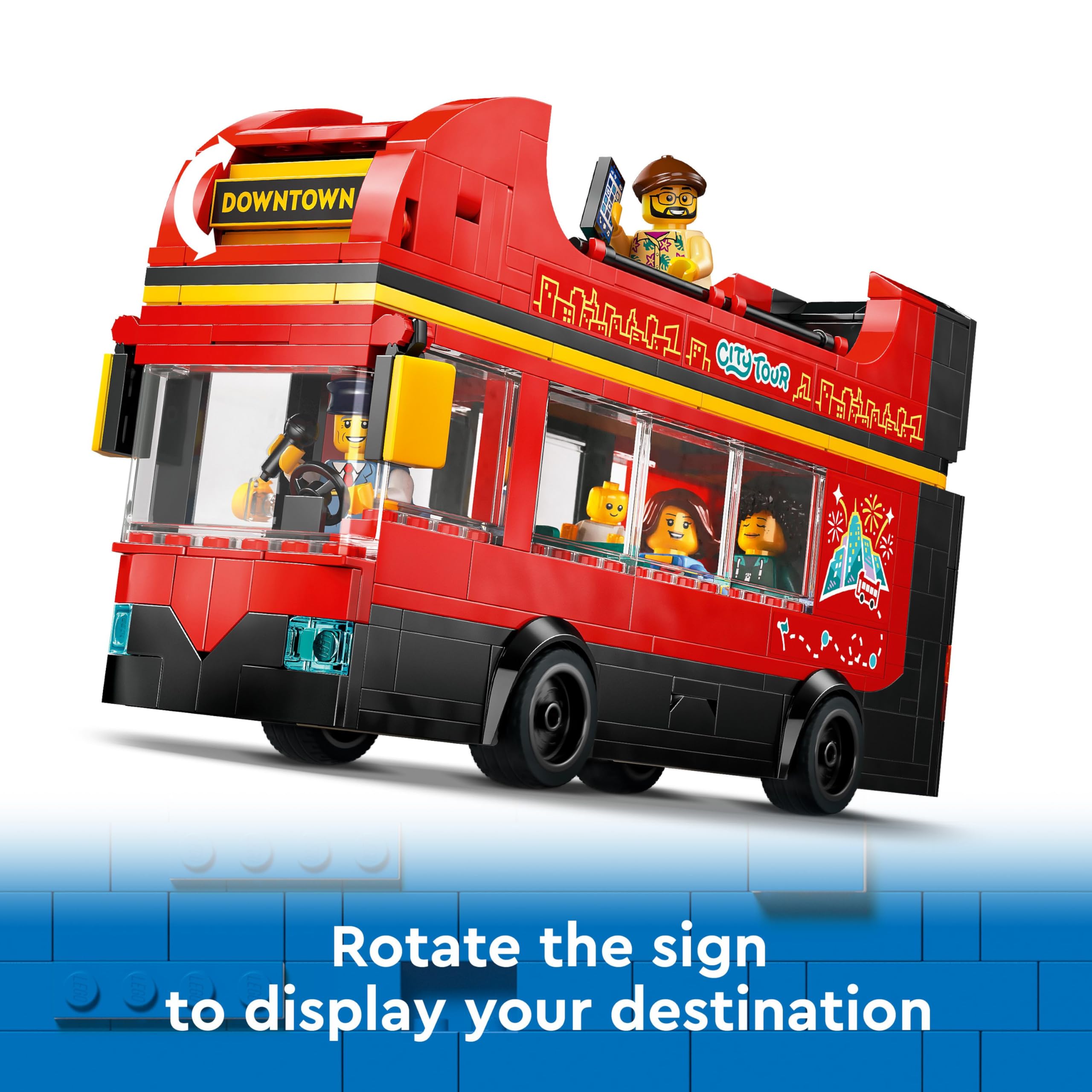 LEGO City Red Double-Decker Sightseeing Bus 60407 Building Set for Ages 7+ 5