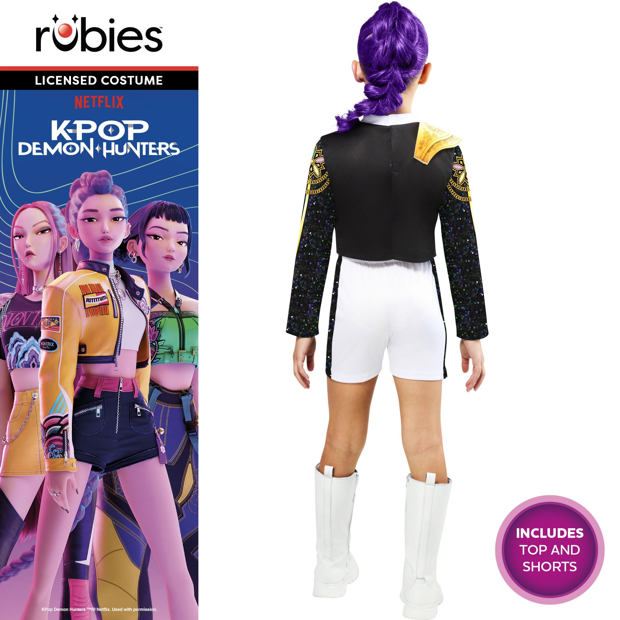 Rubies Official K-Pop Demon Hunters Rumi Golden Classic Child Costume | Size 7-8 Years 2
