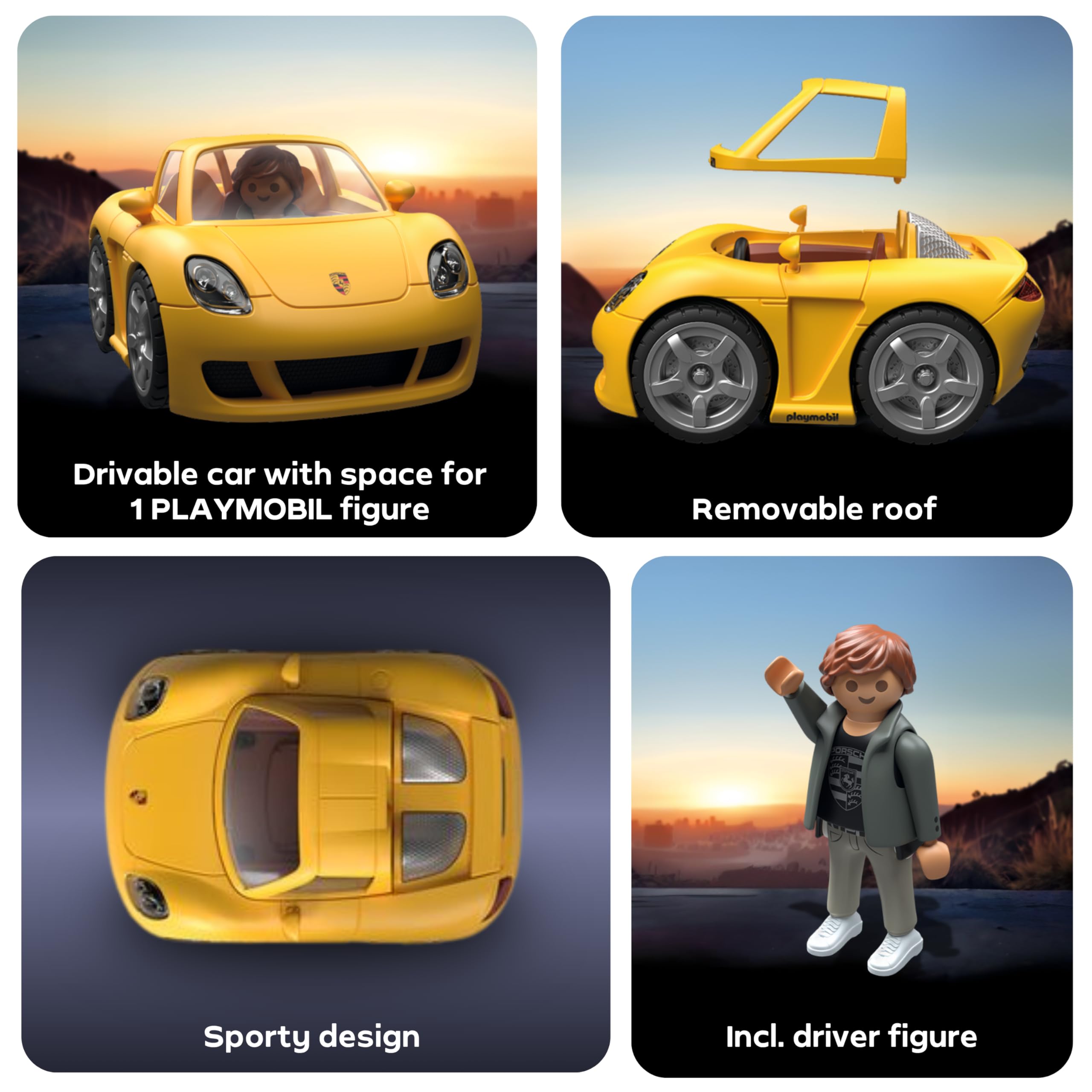 Playmobil Porsche Carrera GT - Model Car with Driver Figure for Kids 4+ 10