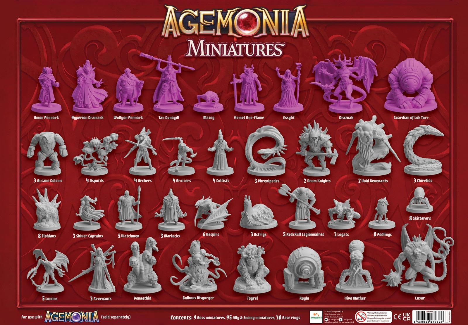 Lautapelit Agemonia Miniatures Pack - Board Game Accessory | 1-4 Players | Ages 14+