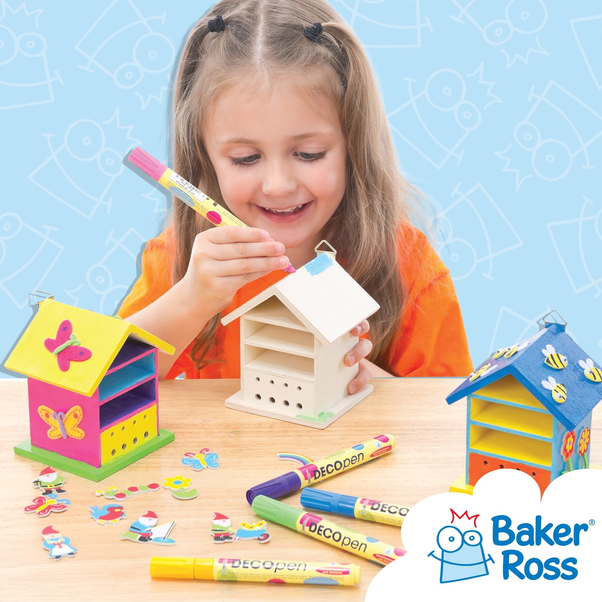 Baker Ross Wooden Bug House Craft Kits - Pack of 2 | Paint Your Own Wood Craft 5