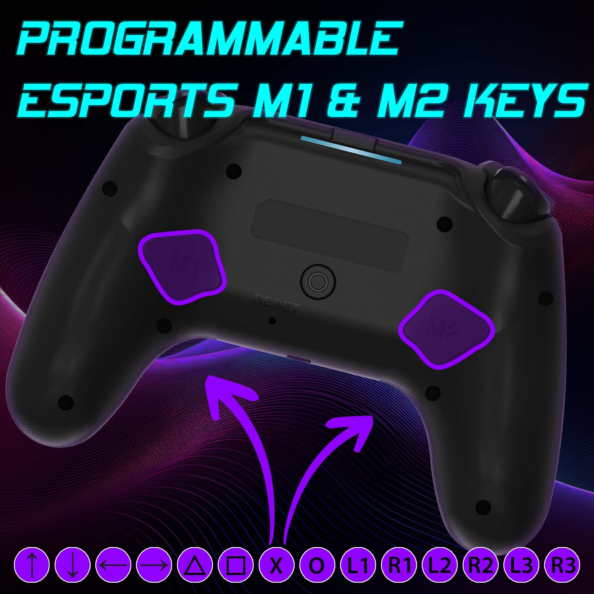 Subsonic SA5716-1 – Wireless Controller for PS5 & PC with Programmable Paddles, RGB LEDs, and Turbo Function 14