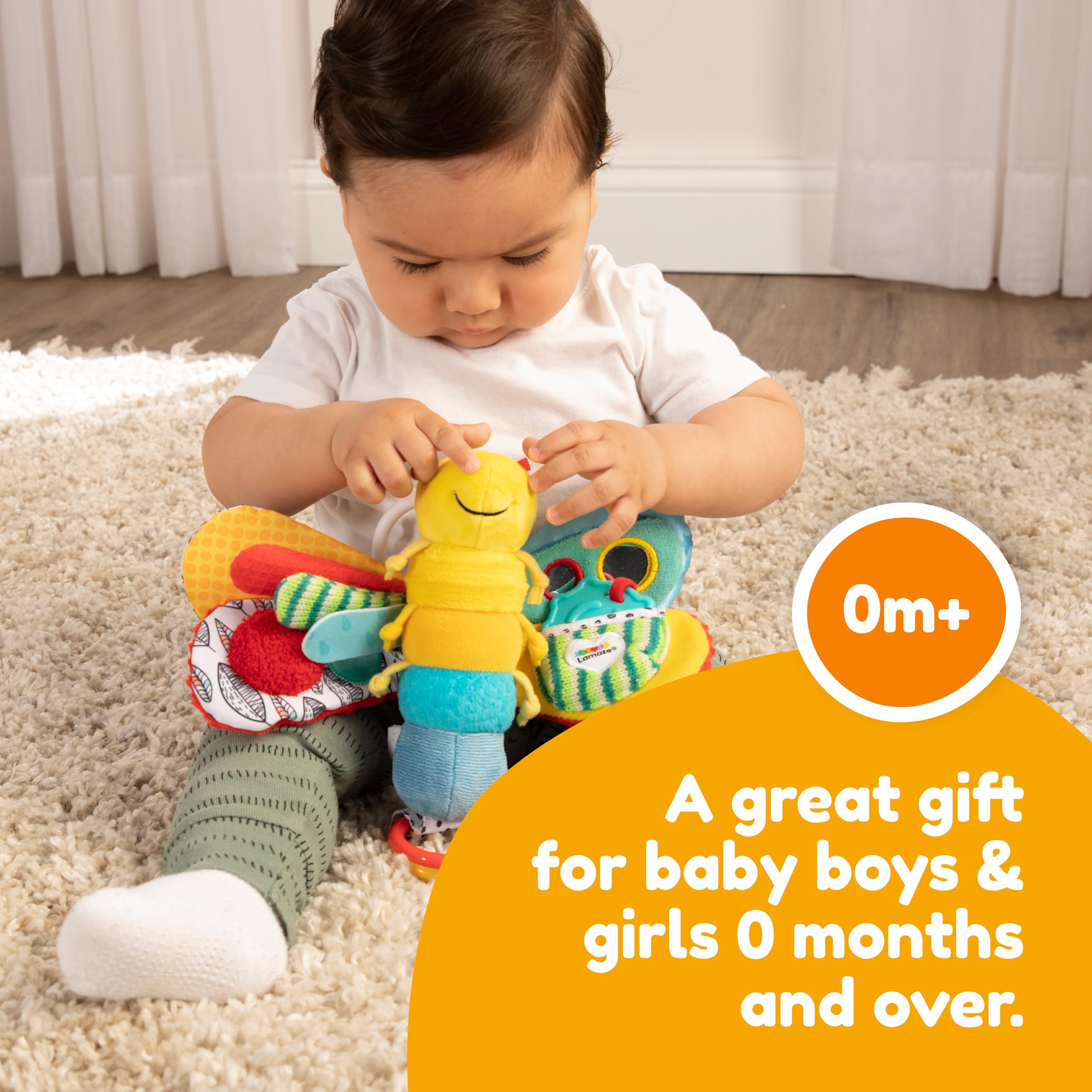 Lamaze Freddie the Firefly - Sensory Toy for Babies 0-12 Months with Teether & Crinkle Wings 6