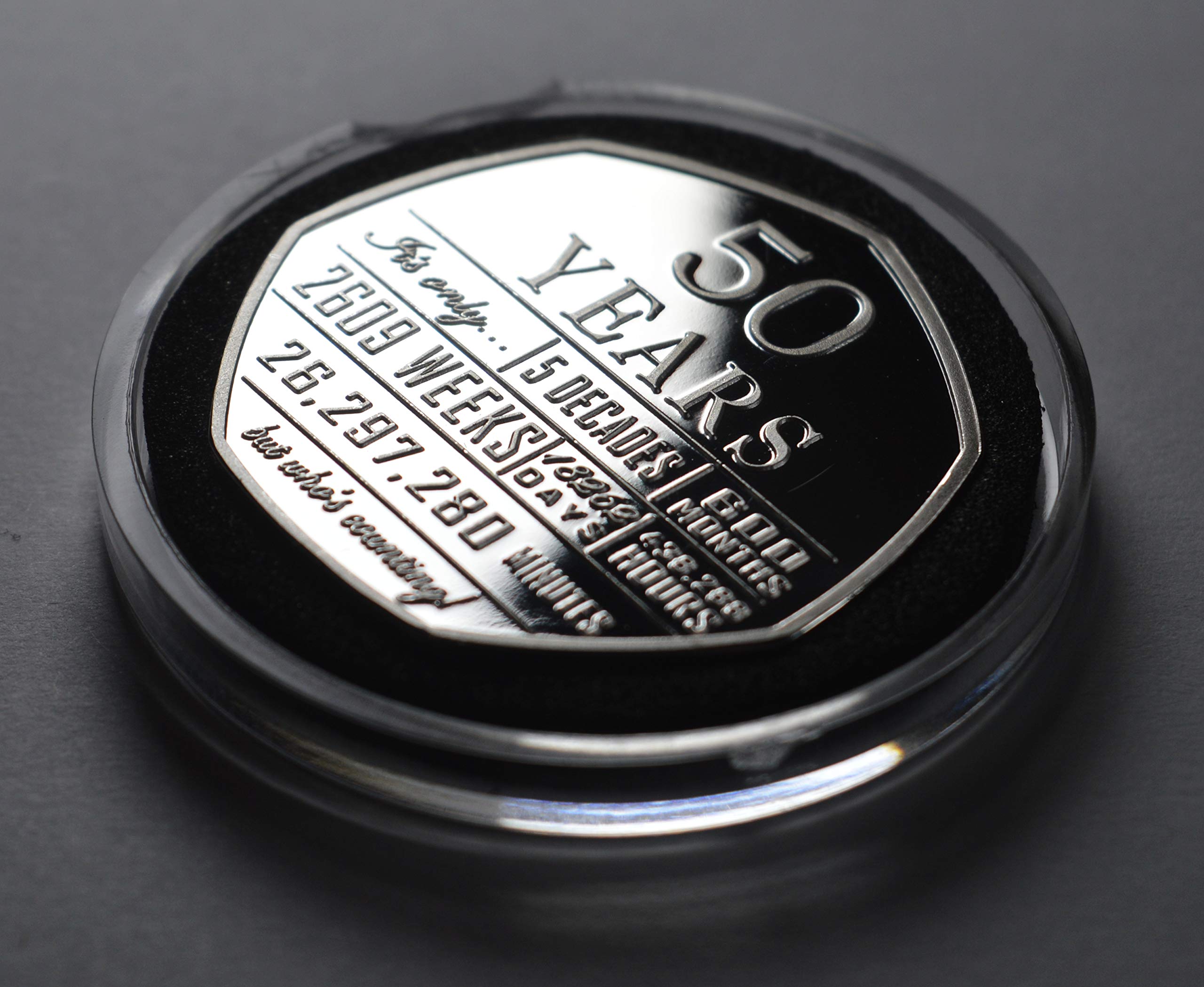 The Commemorative Coin Company 50th Birthday .999 Silver Plated Commemorative Coin 4