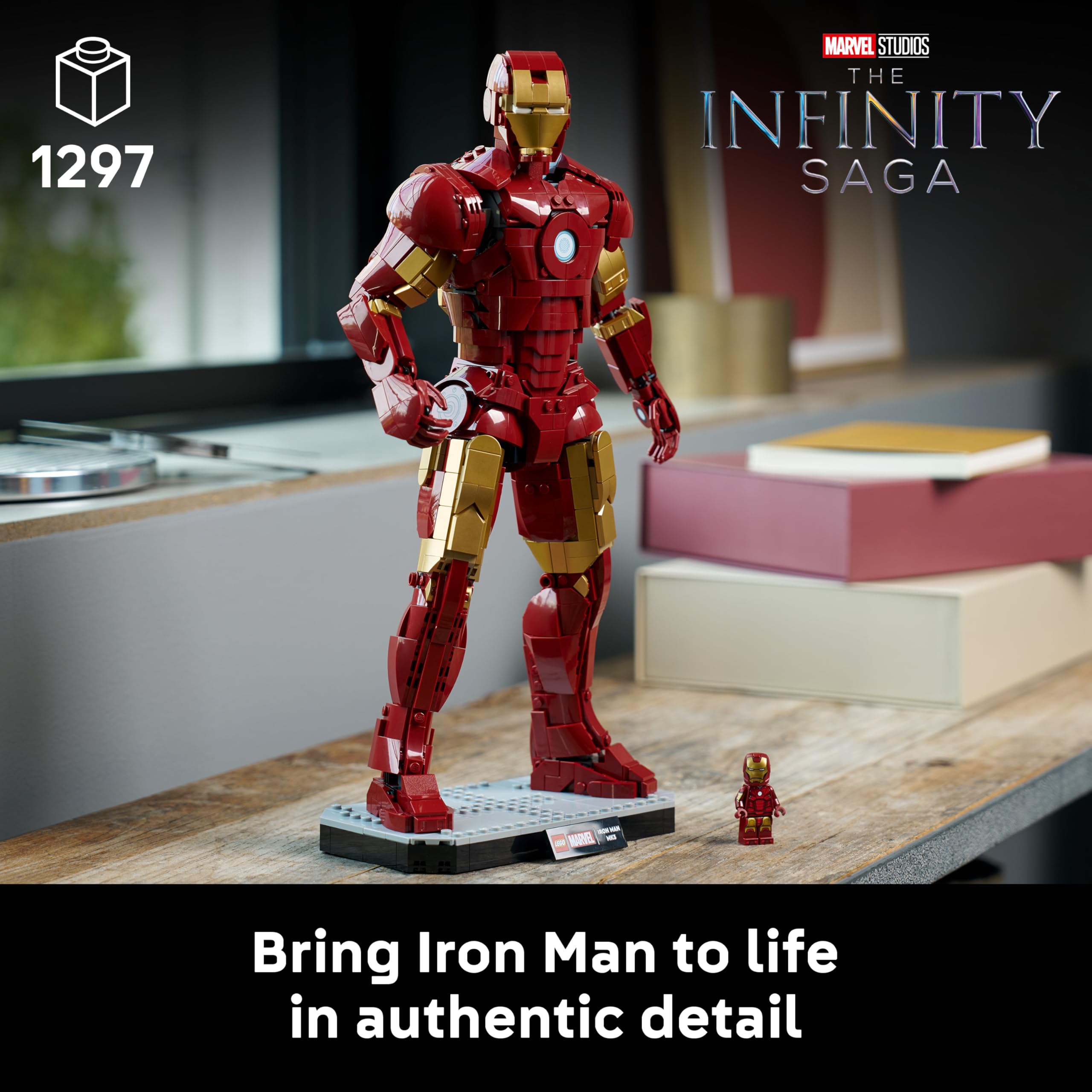 LEGO Marvel Iron Man Mark 3 Collector's Edition Figure - 1297 Pieces | 38cm Tall