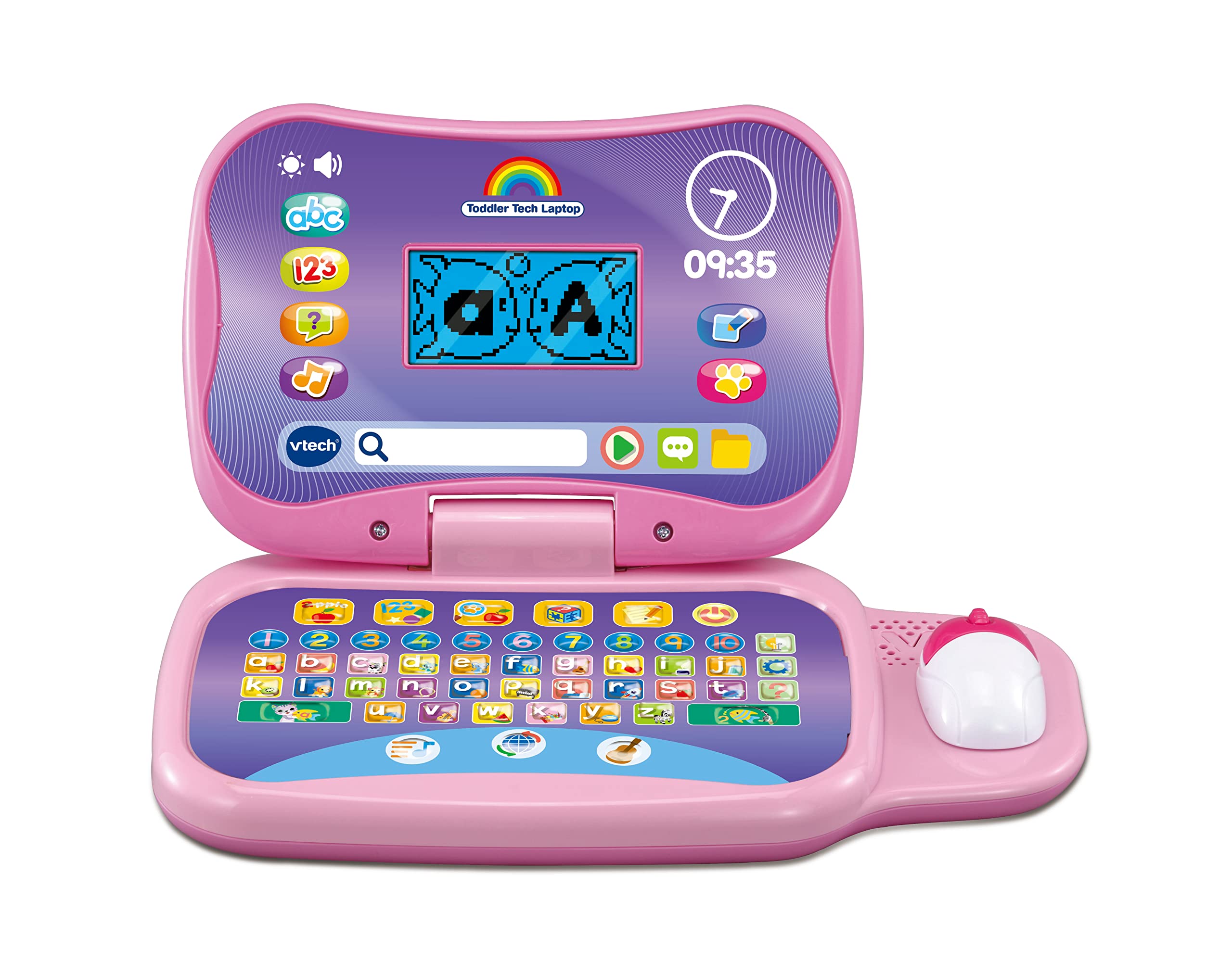 VTech Toddler Tech Laptop - Interactive Educational Computer Toy for Ages 2-5 | Pink