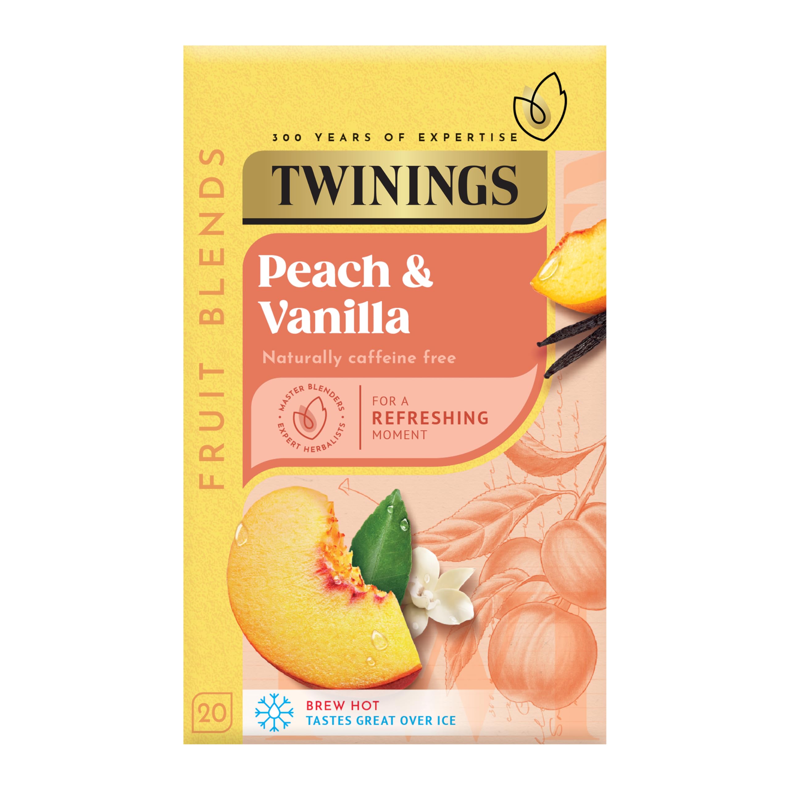 Twinings Peach Cooler Fruit Infusion Tea Bags - Sugar Free, Caffeine Free, Vegan | 20 Count 1