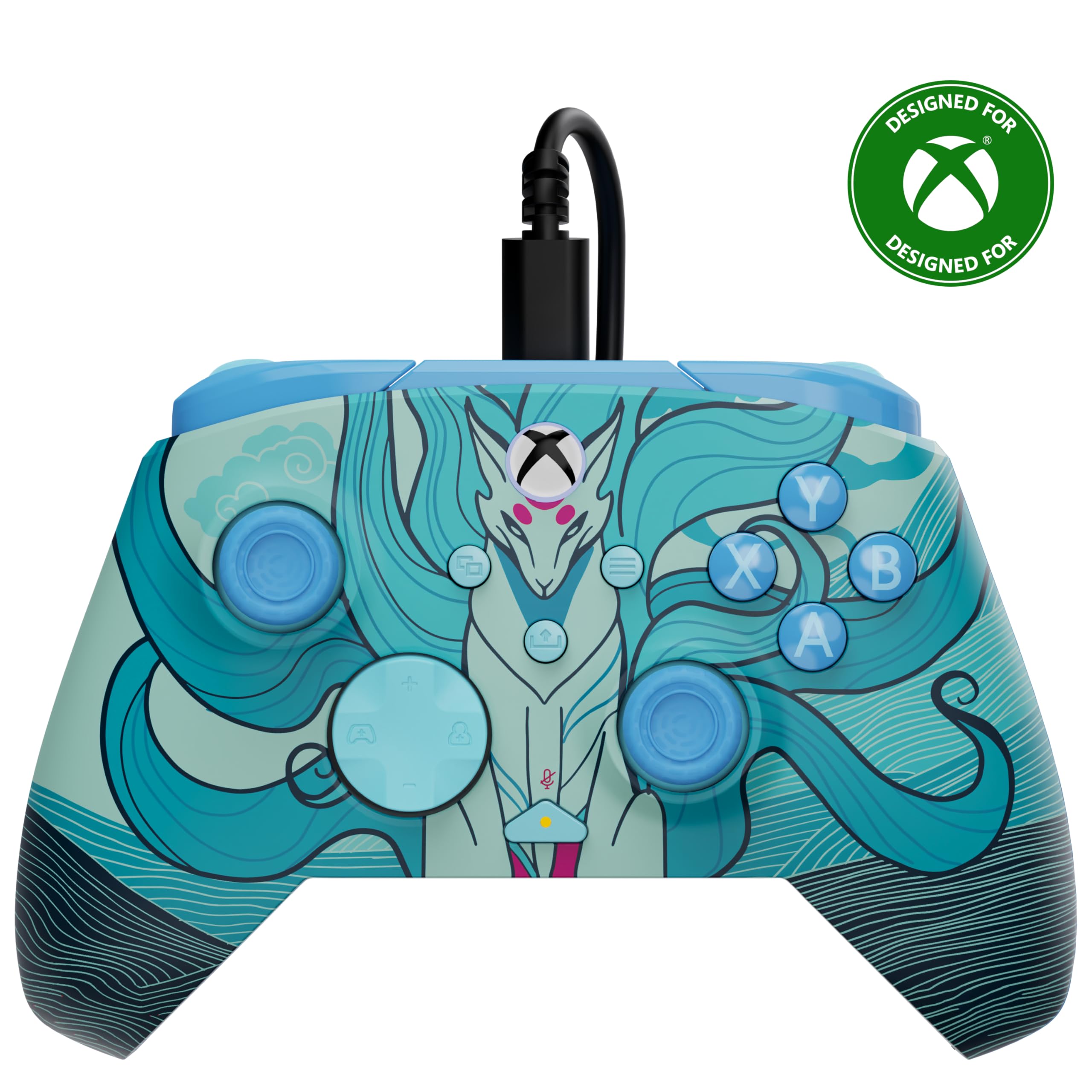 Turtle Beach Rematch Advanced Blue Kitsune Wired Gaming Controller for Xbox 1