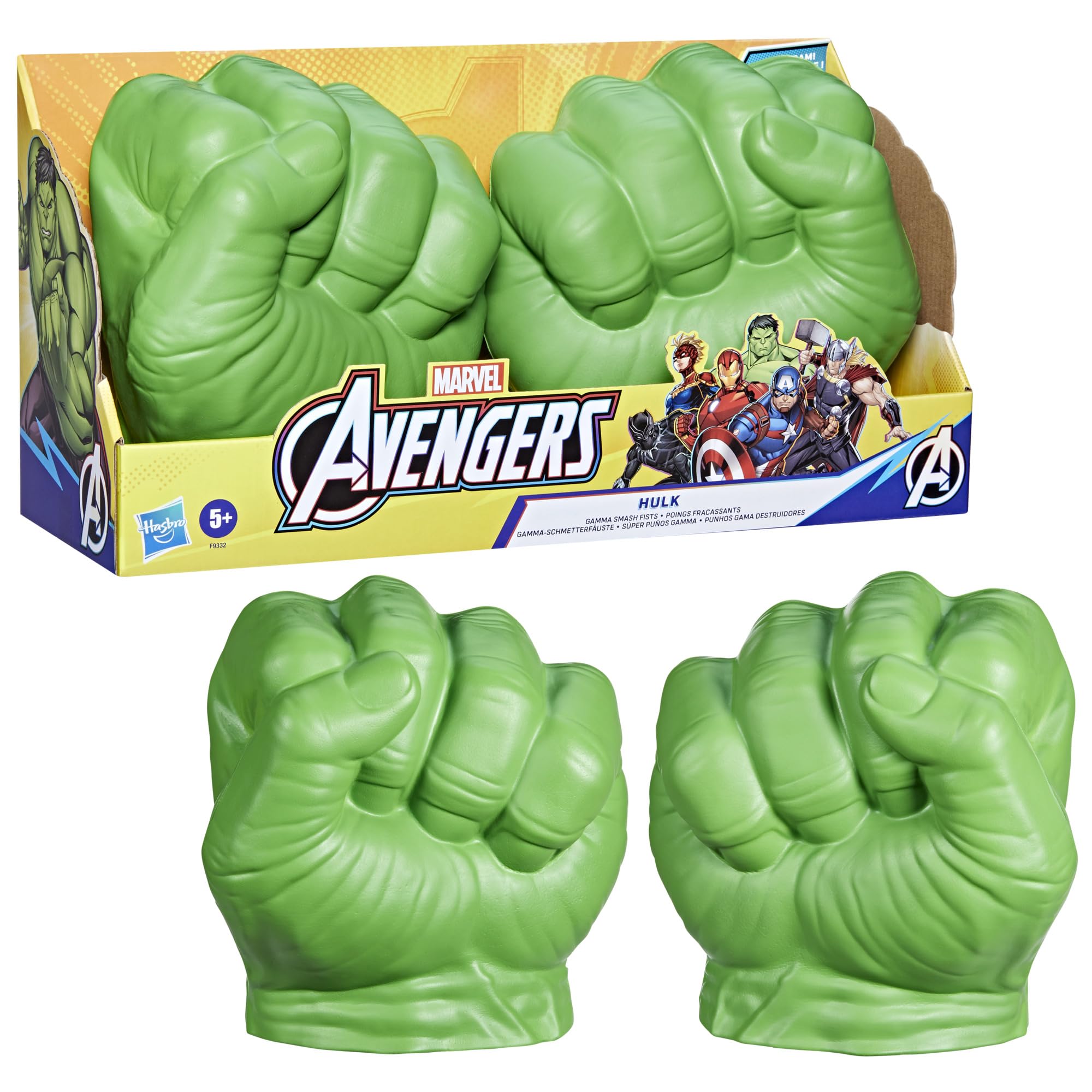Marvel Hulk Gamma Smash Fists Roleplay Toy for Kids Ages 5+ | Green Foam Handwear 9