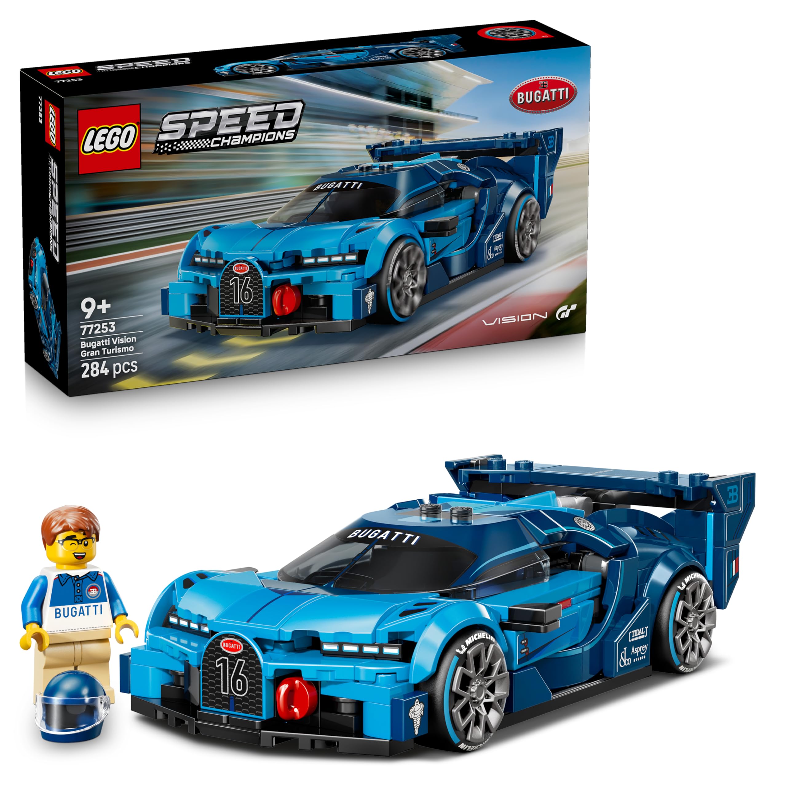 LEGO Speed Champions Bugatti Vision GT Hyper Sports Car Toy Set 77253 for Ages 9+ 1