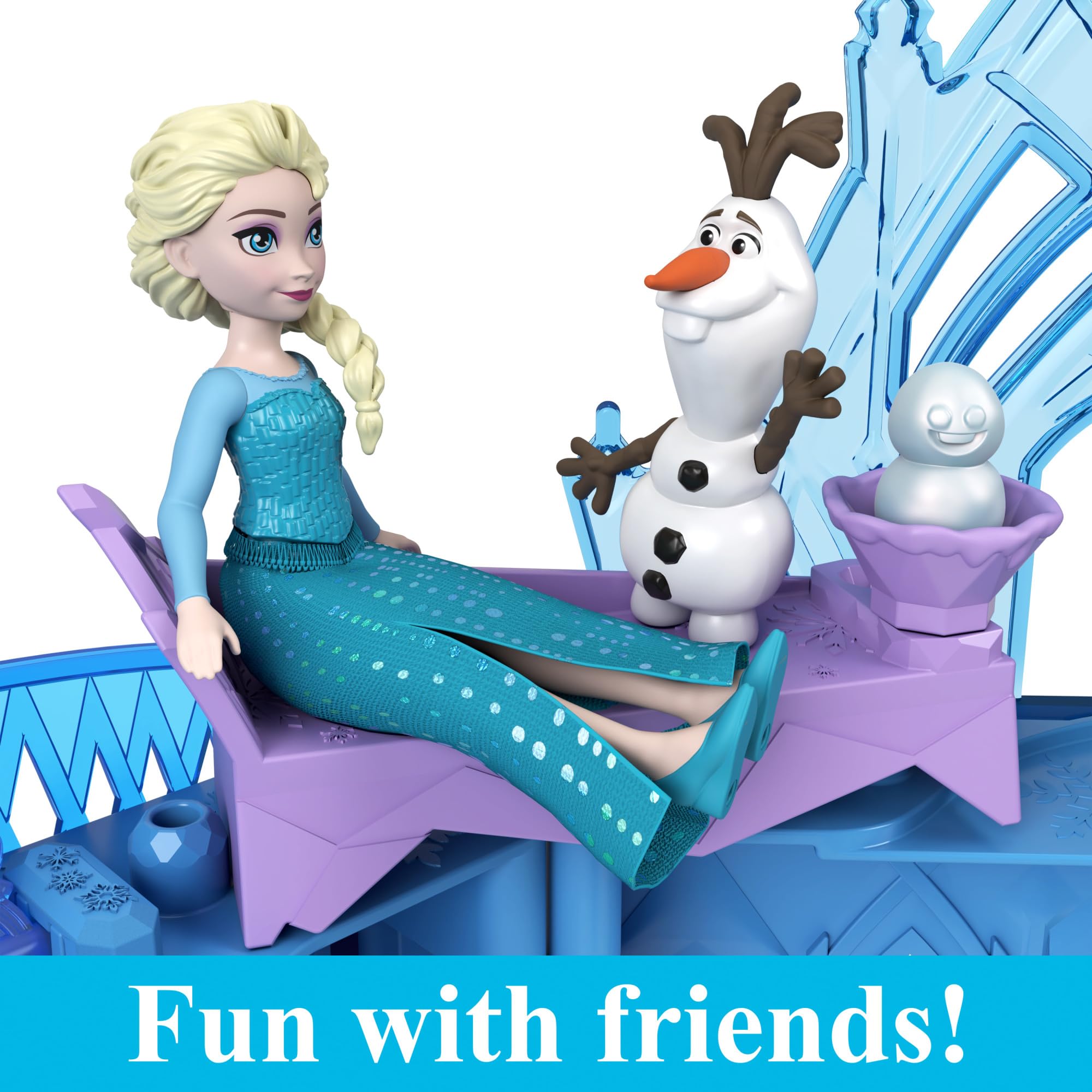 Mattel Disney Frozen Elsa's Ice Palace Stackable Playset with Small Doll and 8 Pieces 5