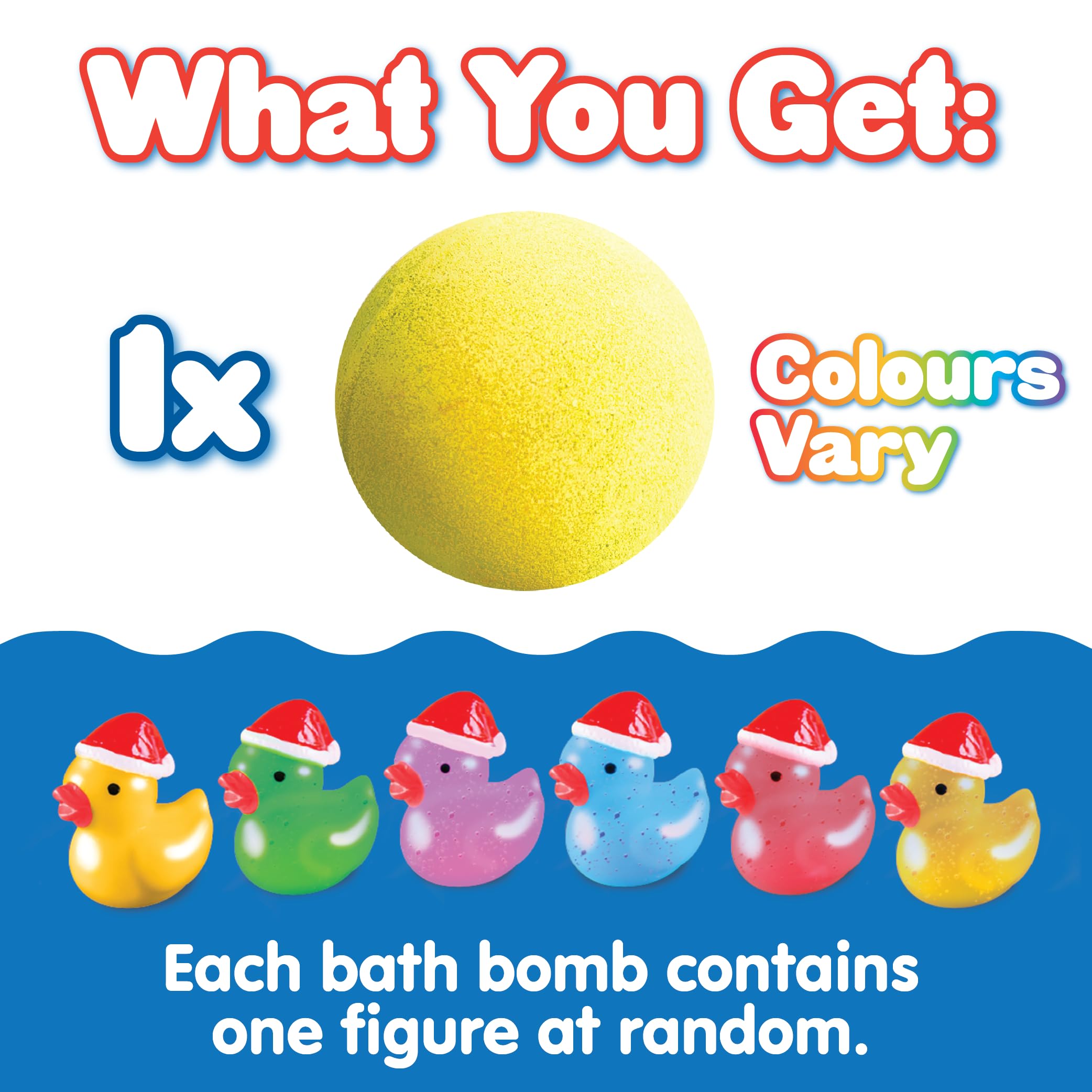 ZIMPLI Surprise Christmas Duck Bath Bomb - 100g | Contains 1 of 6 Collectible Duck Toys 3