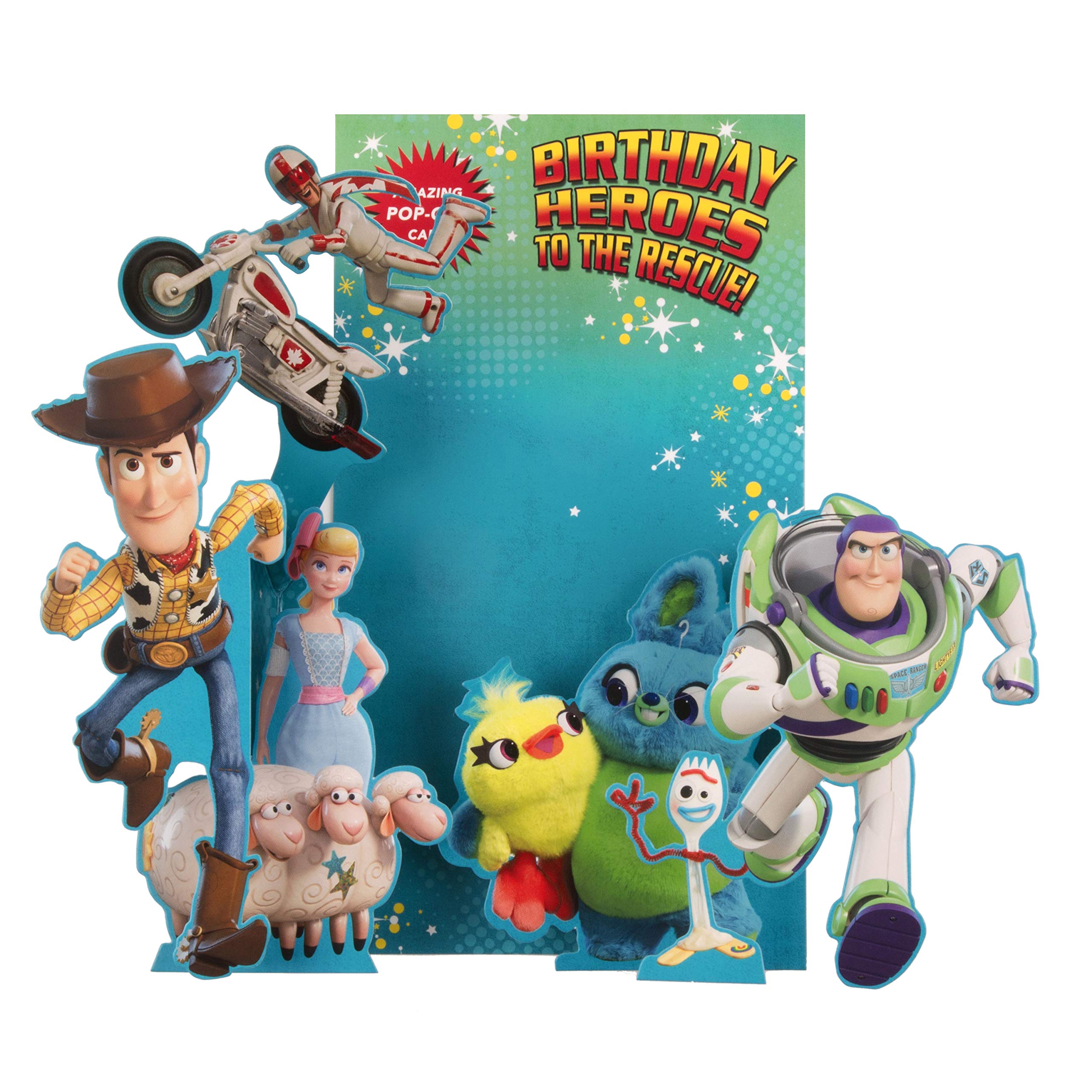 Hallmark Disney Toy Story 4 Pop Up Birthday Card for Kids | Buzz Lightyear & Woody | H22.8cm x W15.9cm 1