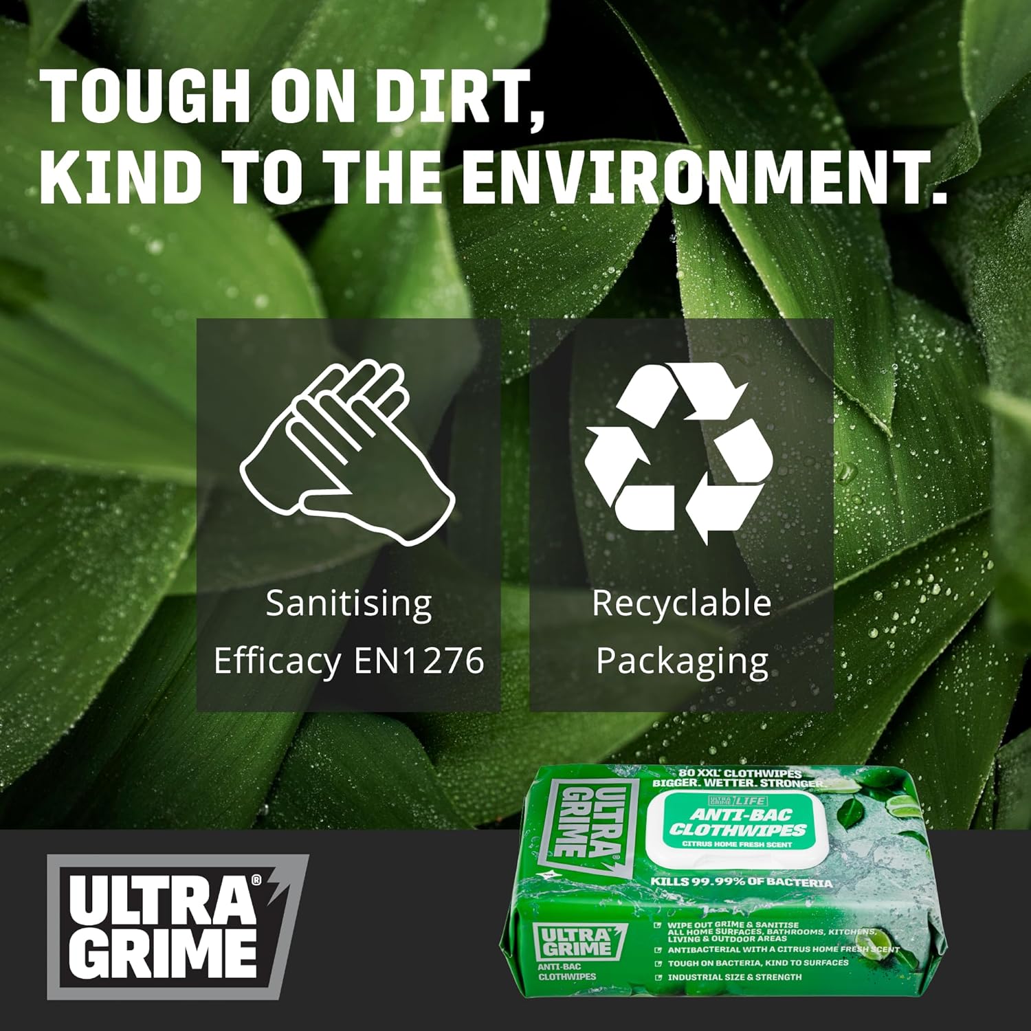 UltraGrime - Multi-Purpose Anti-Bacterial Cleaning Wipes 80-Pack 6