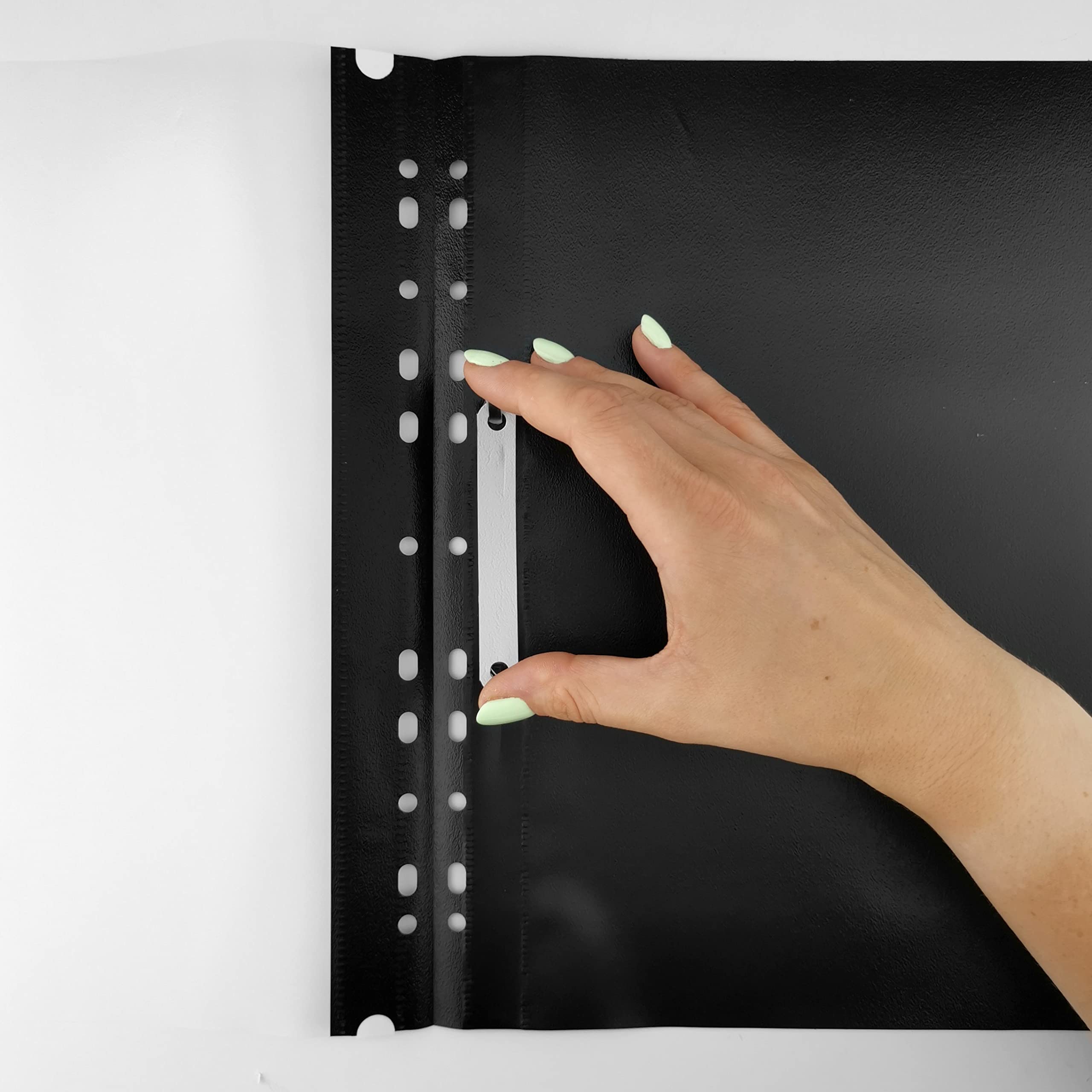 D.RECT A4 File Folders - Pack of 10 (2 per Colour) | Perforated Euro Style | Transparent PP Plastic 6