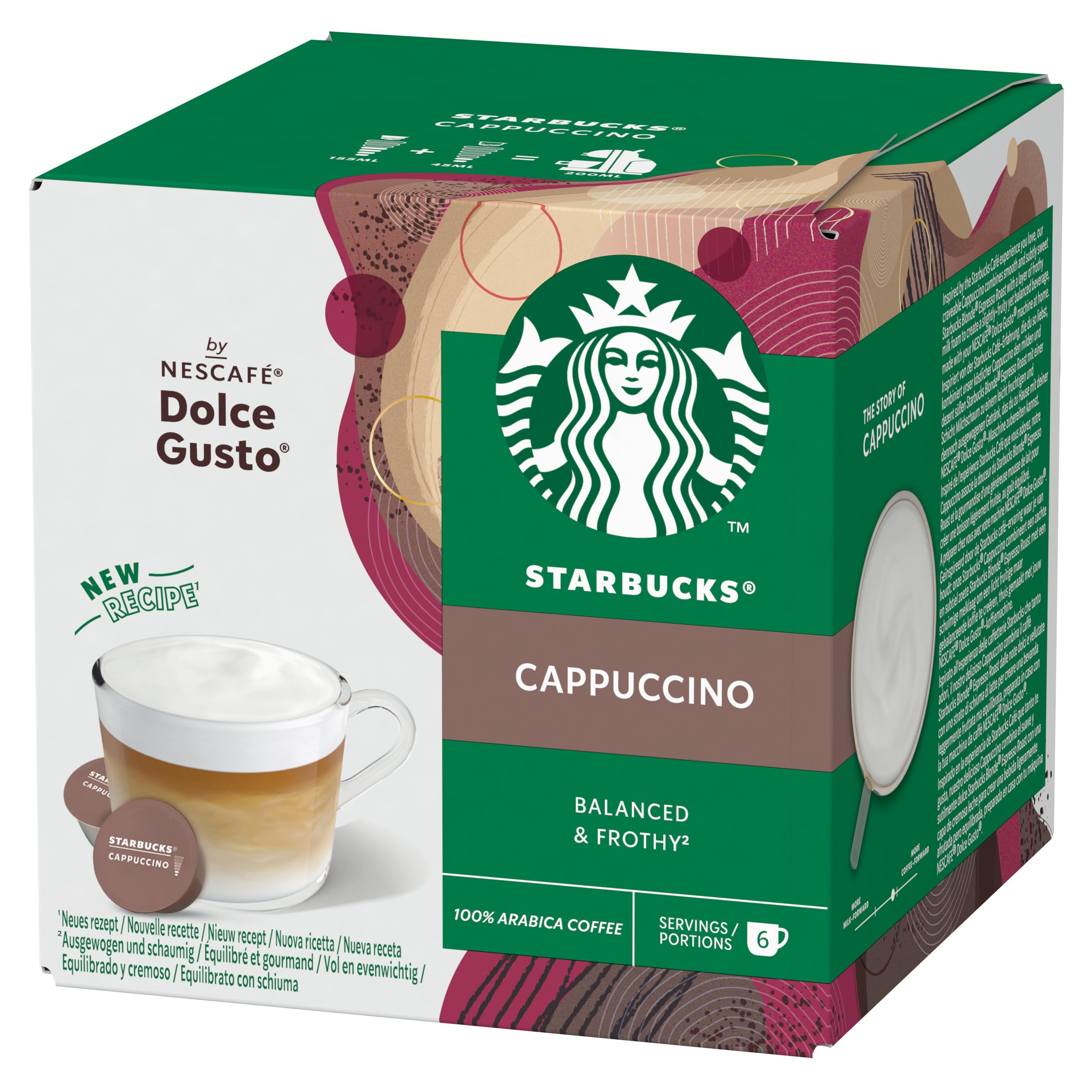 STARBUCKS Cappuccino by NESCAFÉ Dolce Gusto Coffee Pods | 72 Count (6 Boxes of 12) 3