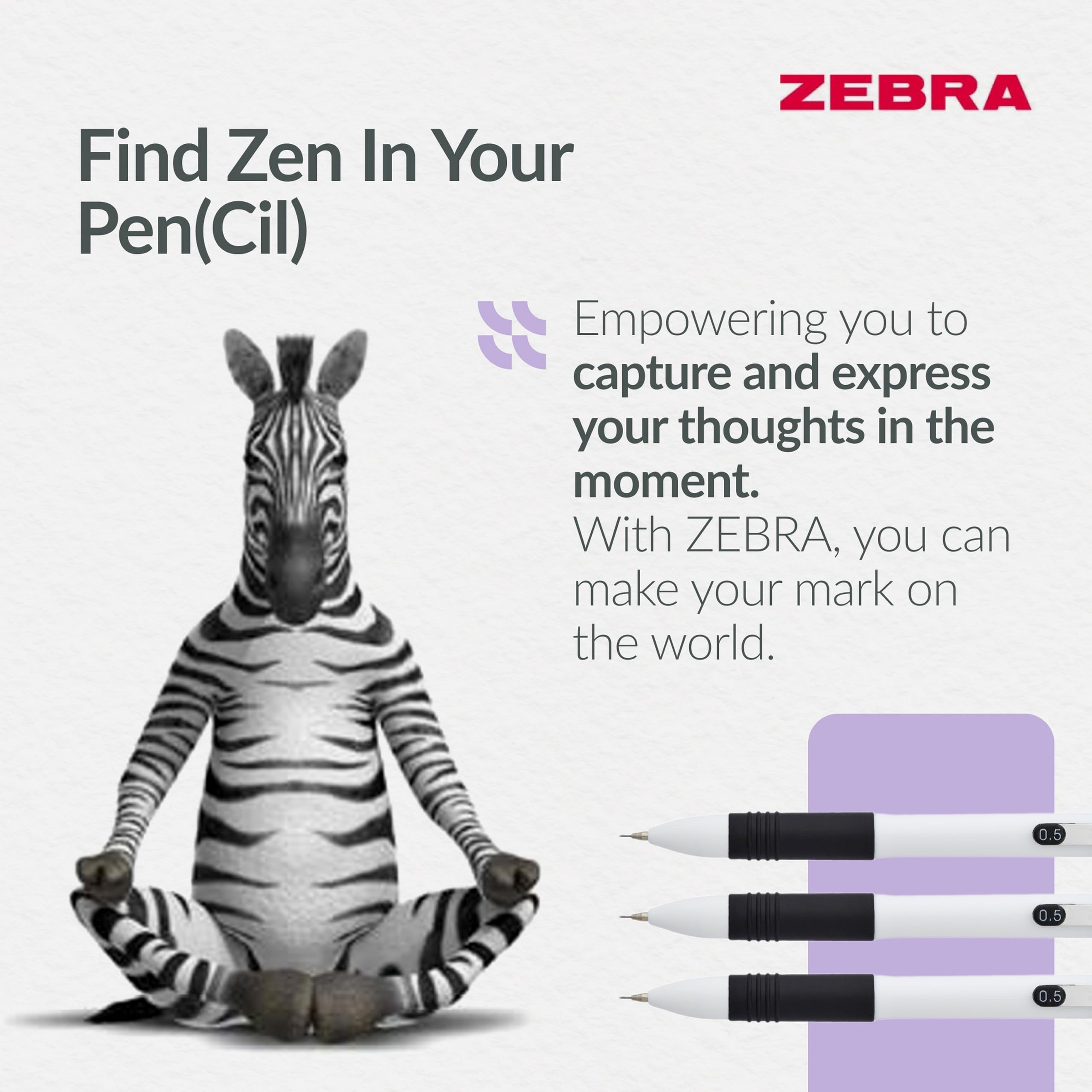Zebra Pen Z-Grip Mechanical Pencil - 0.5mm Fine Tip, Retractable, White Barrel | 3 Pack 7