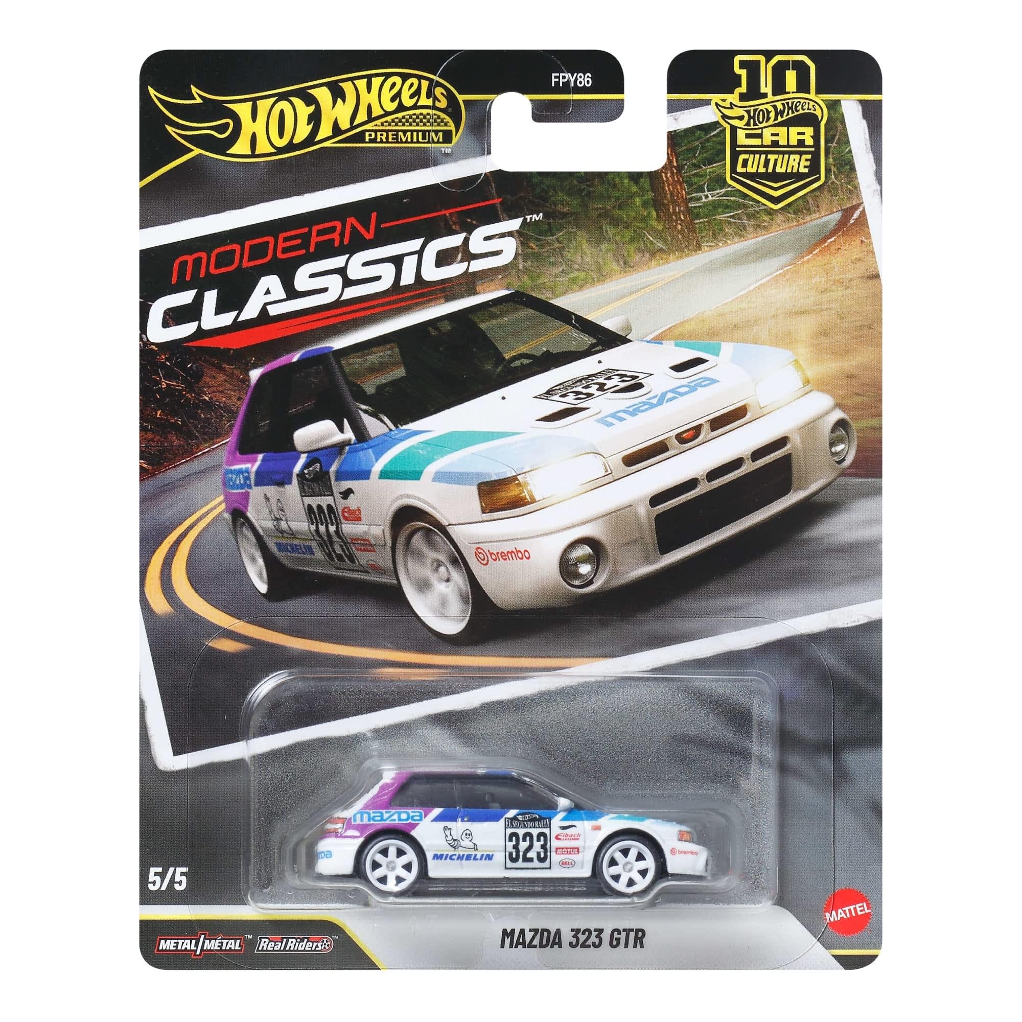 Hot Wheels Mazda 323 GTR Car Culture Vehicle - Premium 1:64 Scale Die-Cast | Metal/Metal
