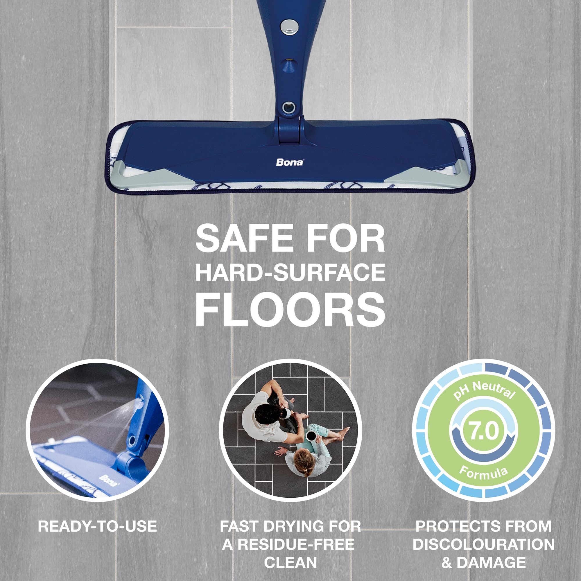 Bona Premium Spray Mop Cartridge Hard Surface Floor Cleaner Refill | 850 ml | Unscented 2