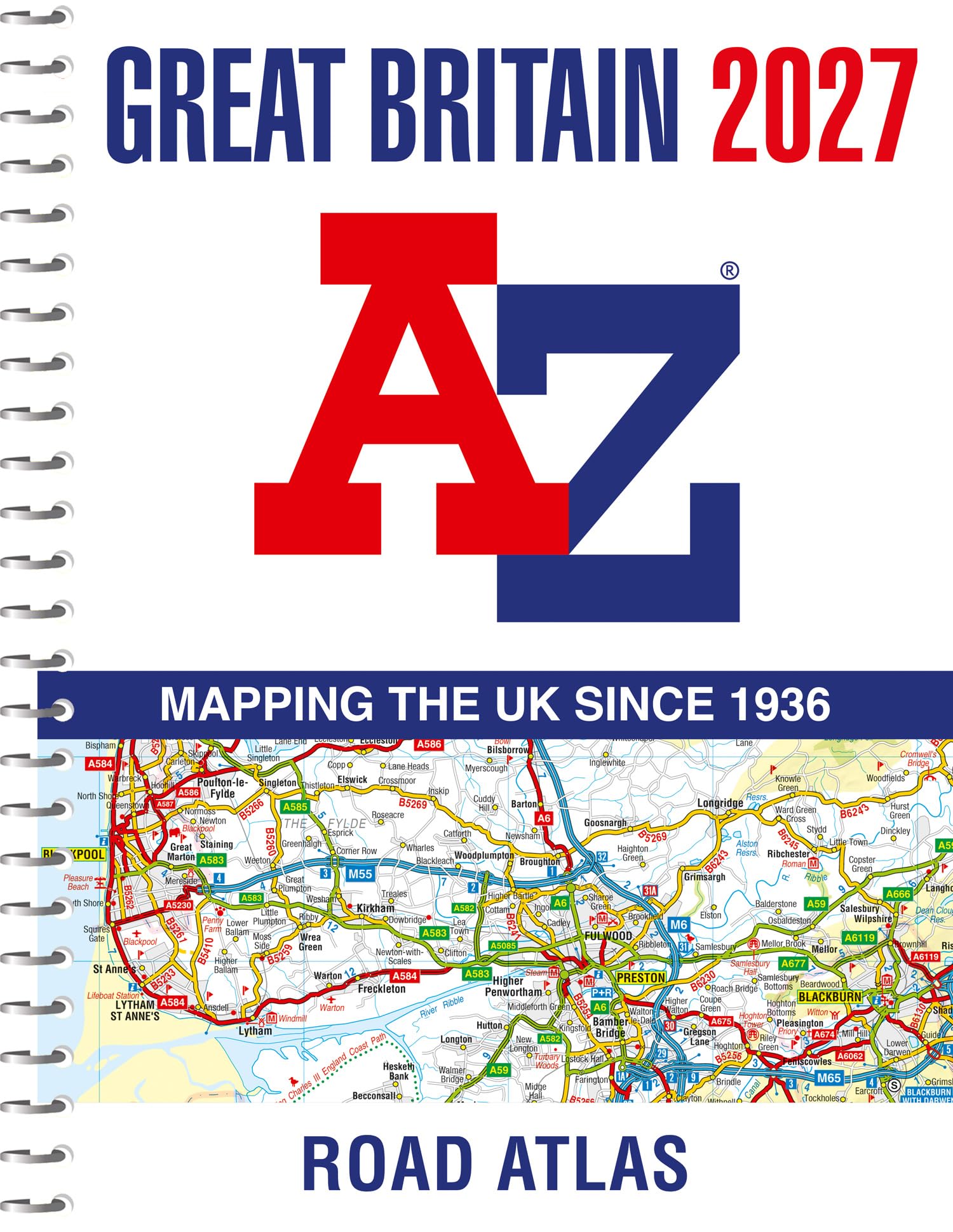 Collins A -Z Great Britain Road Atlas 2027 (A4 Spiral) | Easy to Read Mapping | 280 Pages 1