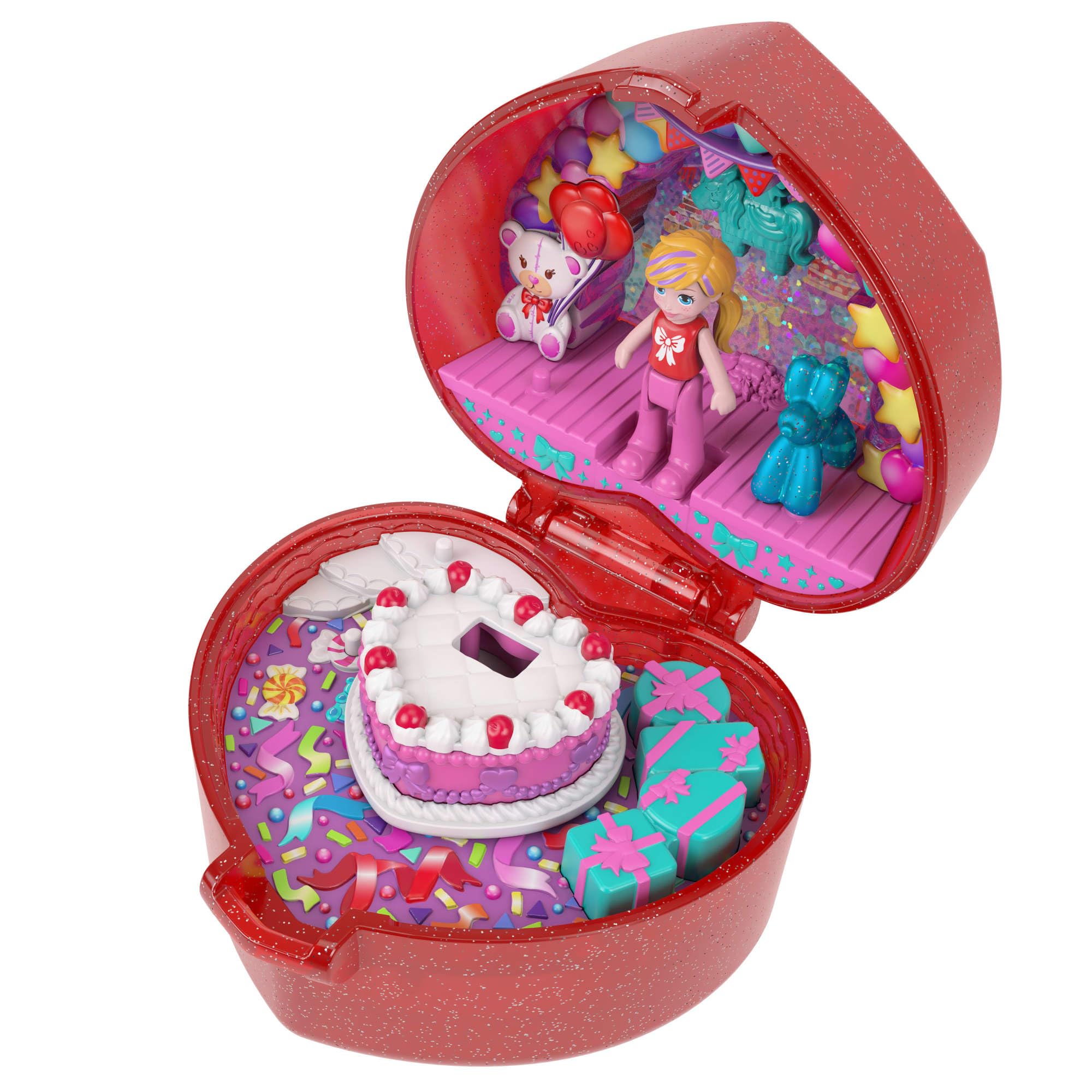 Polly Pocket Mattel 80th Anniversary Jewelry Box Compact Playset with Doll | Ages 4+