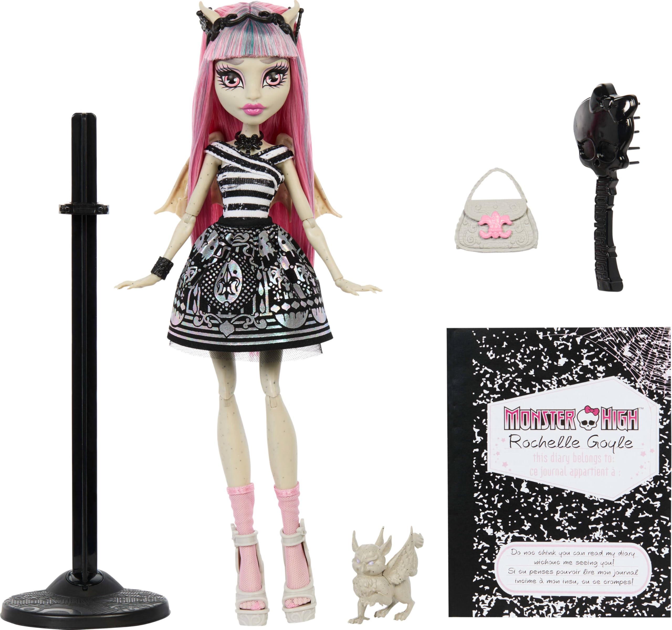 Monster High Rochelle Goyle Boo-riginal Creeproduction Doll Collectible Re | Ages 6+ | Multicolor 5