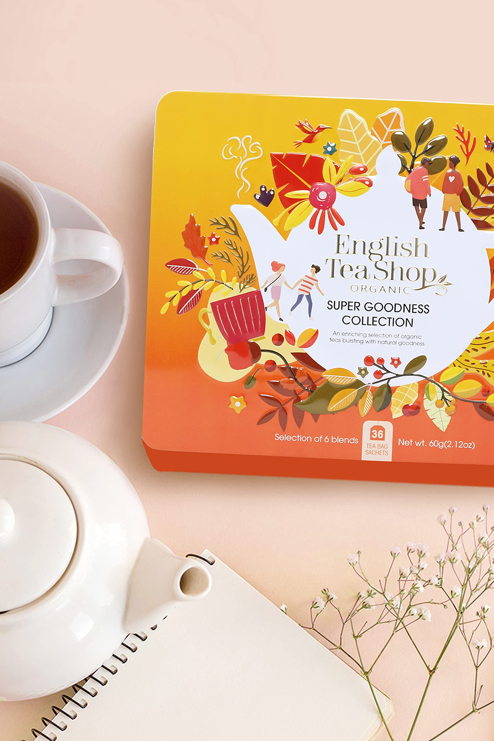 English Tea Shop Organic Super Goodness Collection Gift Tin - 36 Tea Bags 13